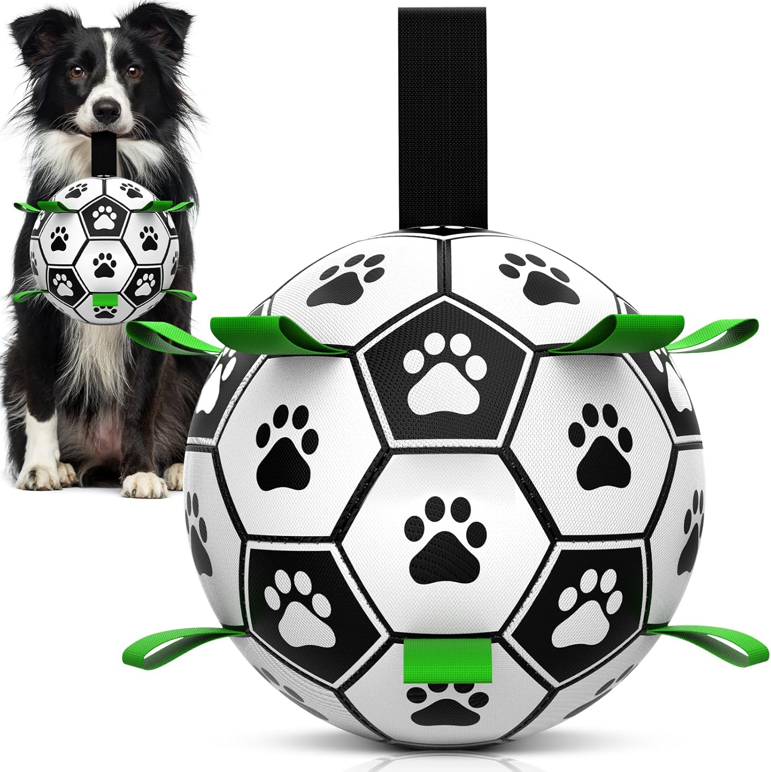 HETOO Dog Ball, Dog Toy Ball with Rope, Interactive Dog Ball for Touring, Durable & High Bounce & Floating Ball for Dogs, Birthday Gifts, Indoor & Outdoor, Medium (6 Inches) image number 2