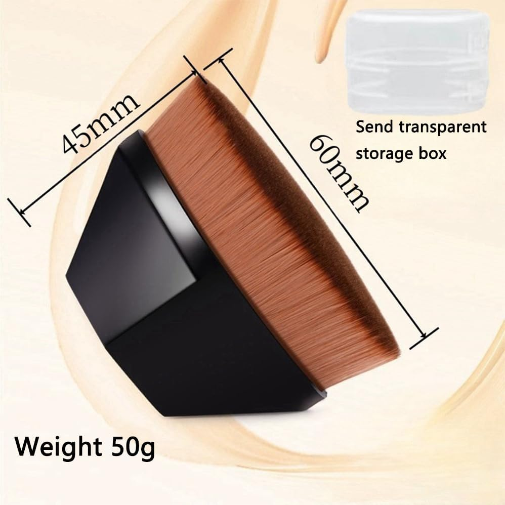 2 Pack Foundation Brush, Face Brushes Makeup, Face Liquid Powder Foundation Brush for Blending Liquid, Cream or Flawless Powder Cosmetics with Bonus Protective Case, Ideal for Concealer & Skincare image number 5