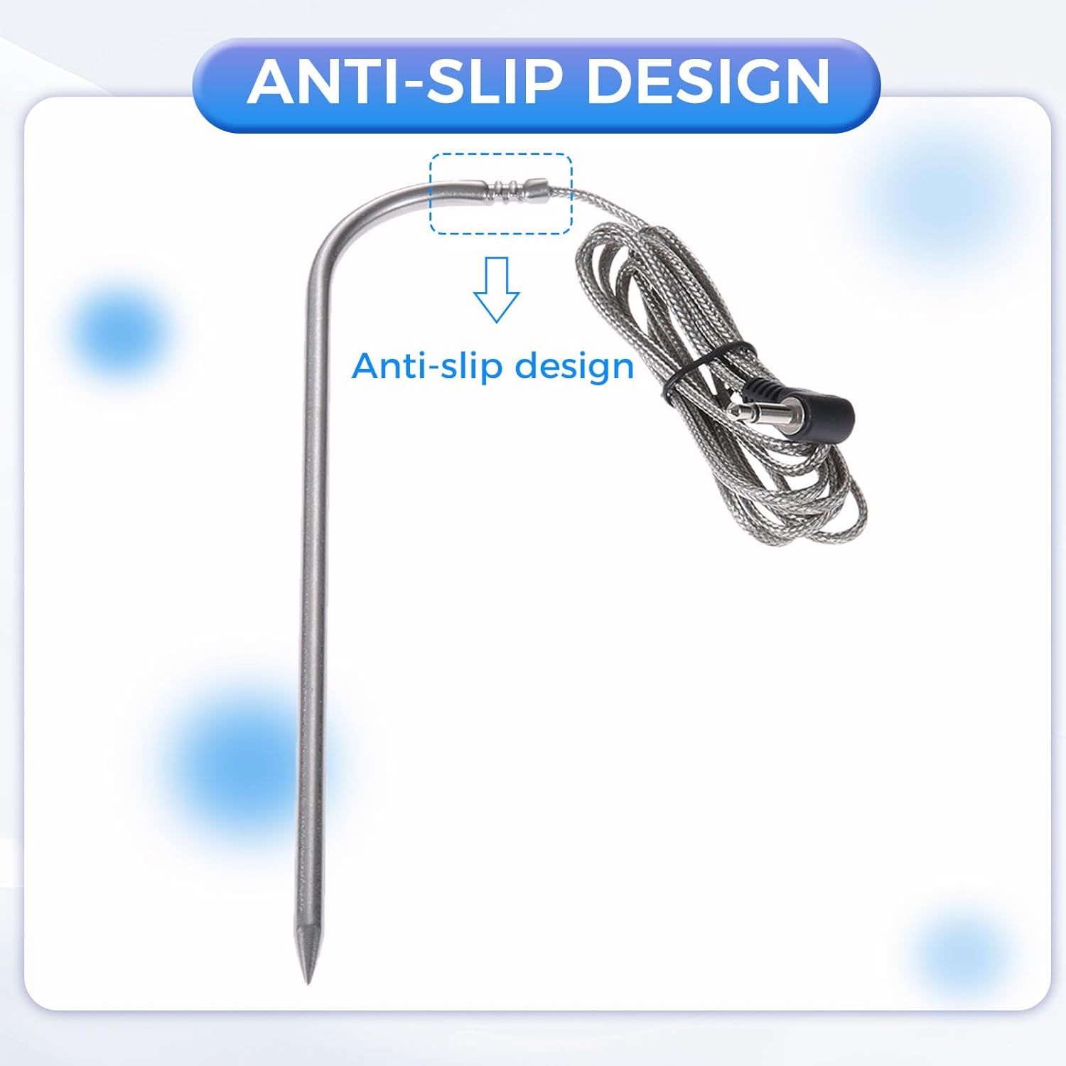 Dophee Meat Thermometer, Upgraded Replacement Temperature Probe Sensor, Compatible with All Pit Boss Wood Pellet Grills, Digital Display image number 6