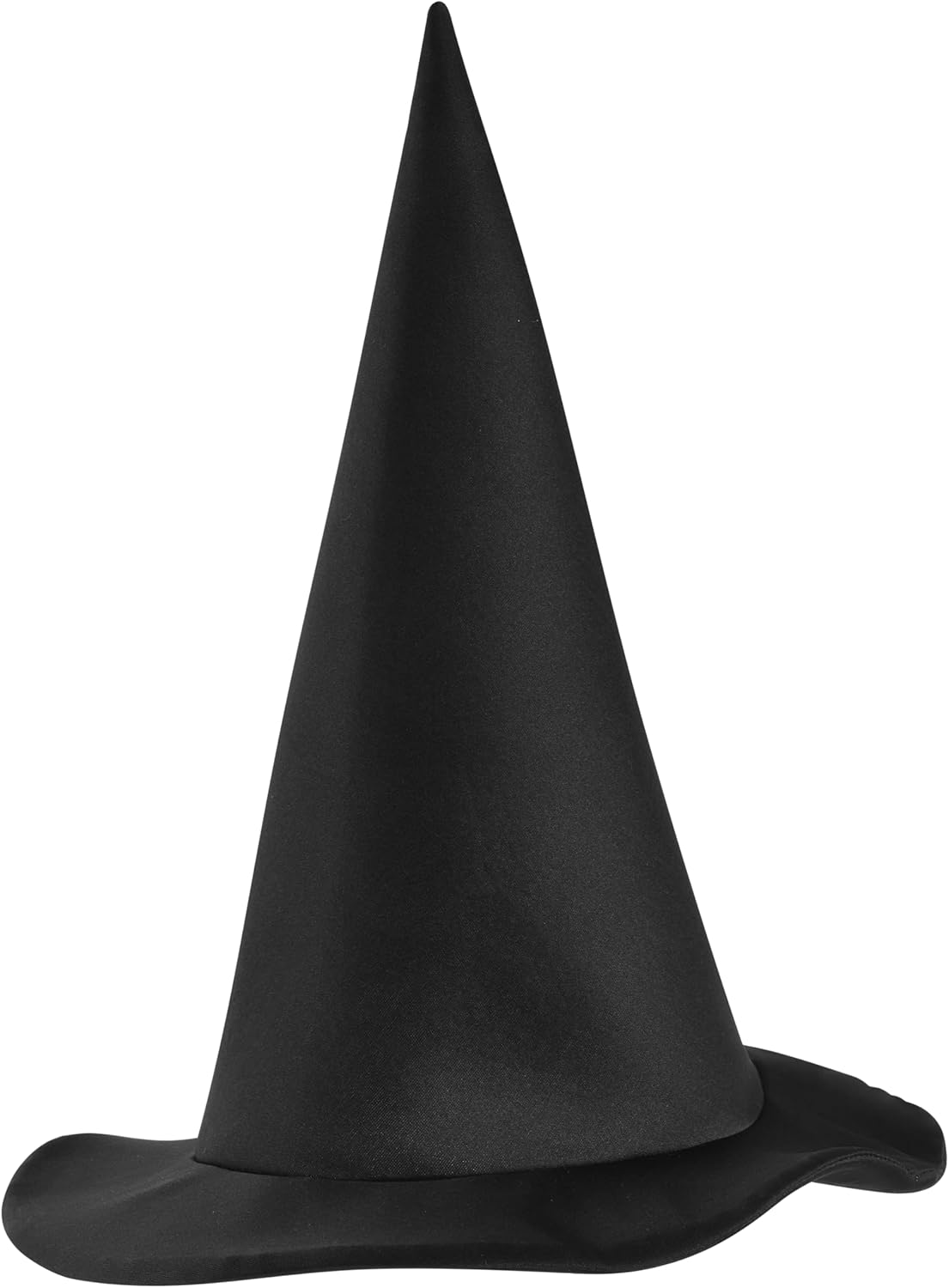 Spooktacular Creations Halloween Black Witch Hat, Soft Satin Witch Hat for Women, Halloween Costume Accessory, School Role Playing, Themed Parties image number 3