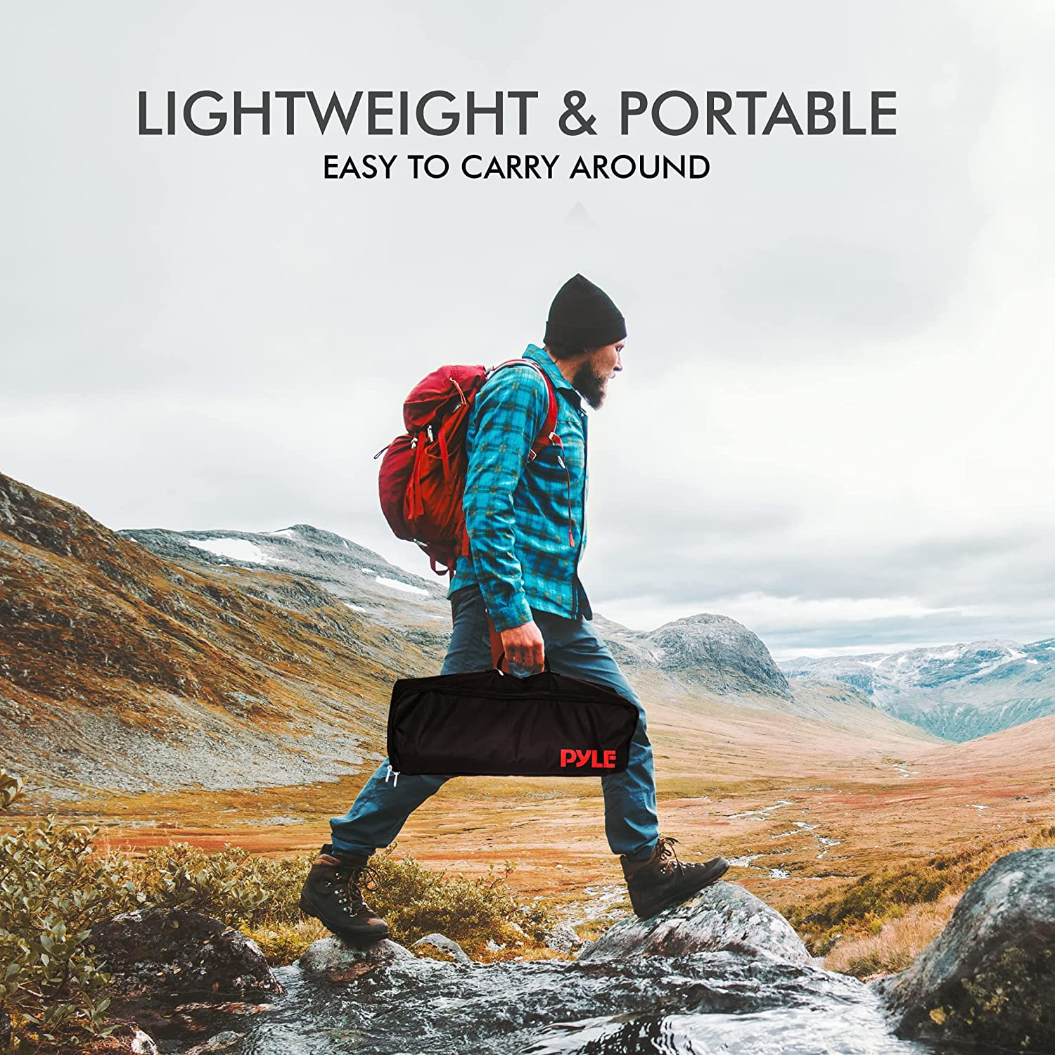 Pyle Projector Screen with Stand - 100" 16:9 HD 4K Portable Lightweight Freestanding Foldable Indoor Outdoor Movie Projection Display with Frame for Home Theater image number 5