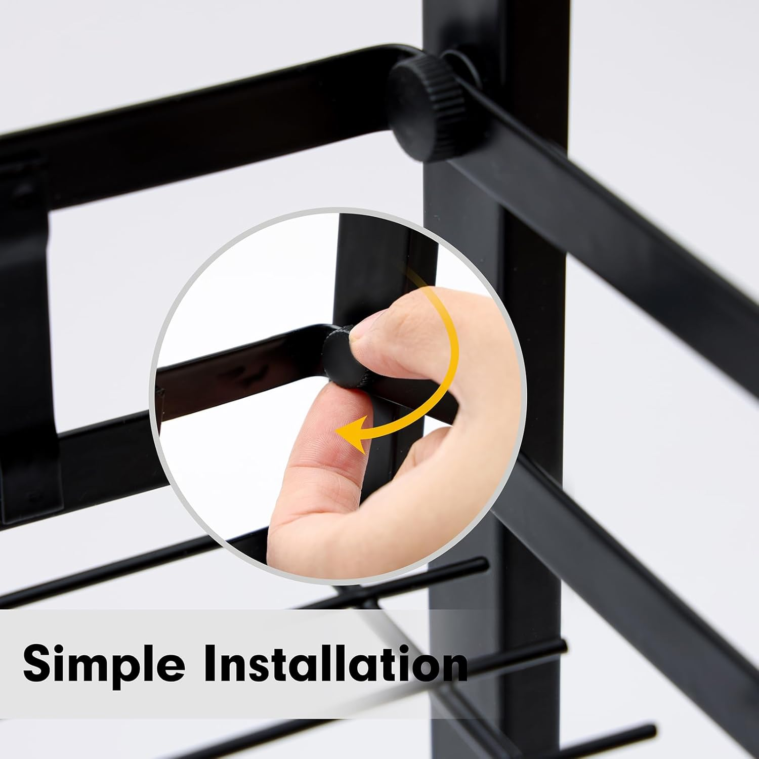 Kitchen Countertop Organiser 3-Level Kitchen Rack, Metal Spice Rack Countertop, Kitchen Shelf under Sink Organiser, Kitchen Bench Top Organiser Kitchen Top Organizer Shelves - Spice Jars Bottle-Black image number 5