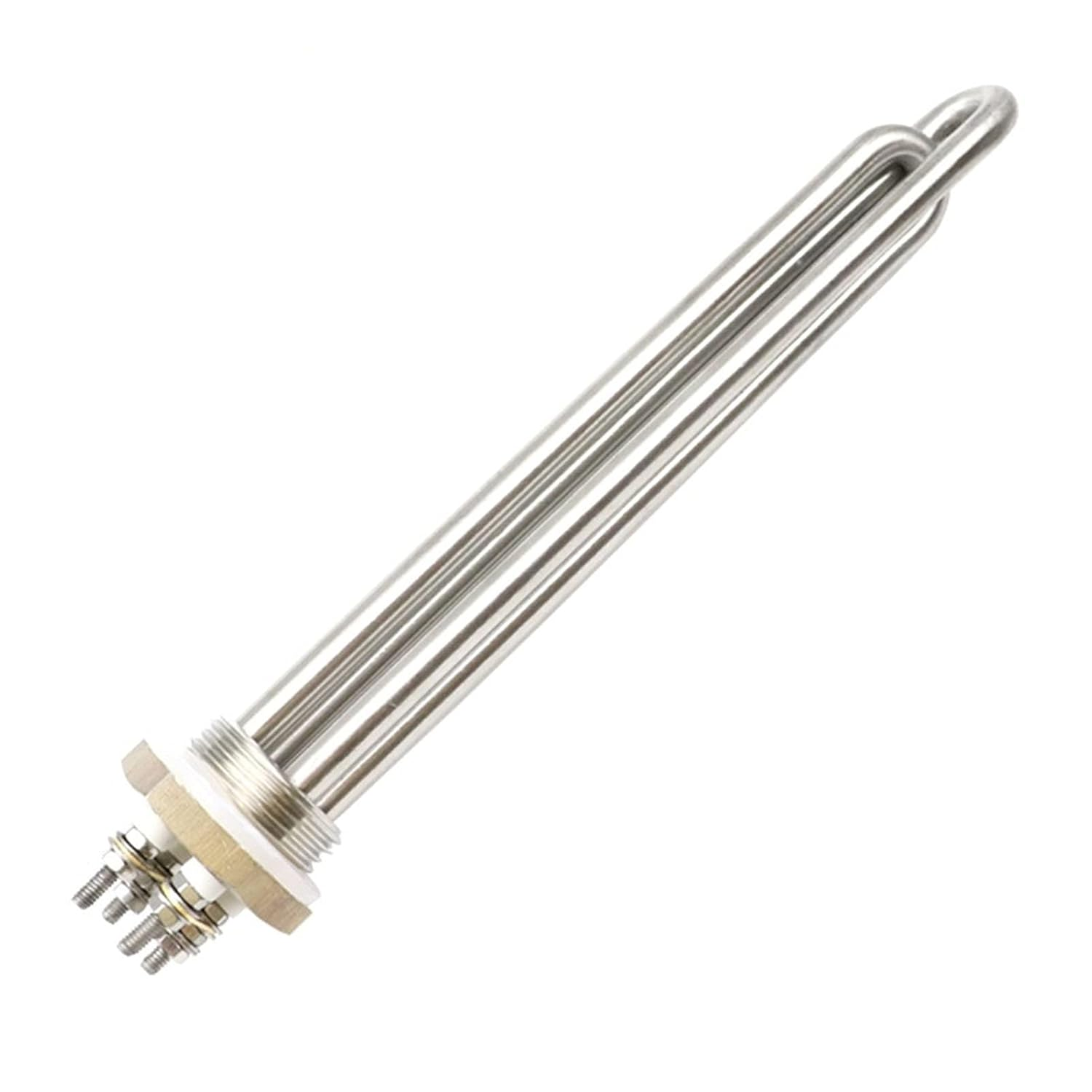 JINGERL 12V 600W 1" BSP Heating Element Tubular Electric Heater Immersion Dc Solar Water Heater Element (Color : Heater and Nut, Size : 12V 600W BSP)