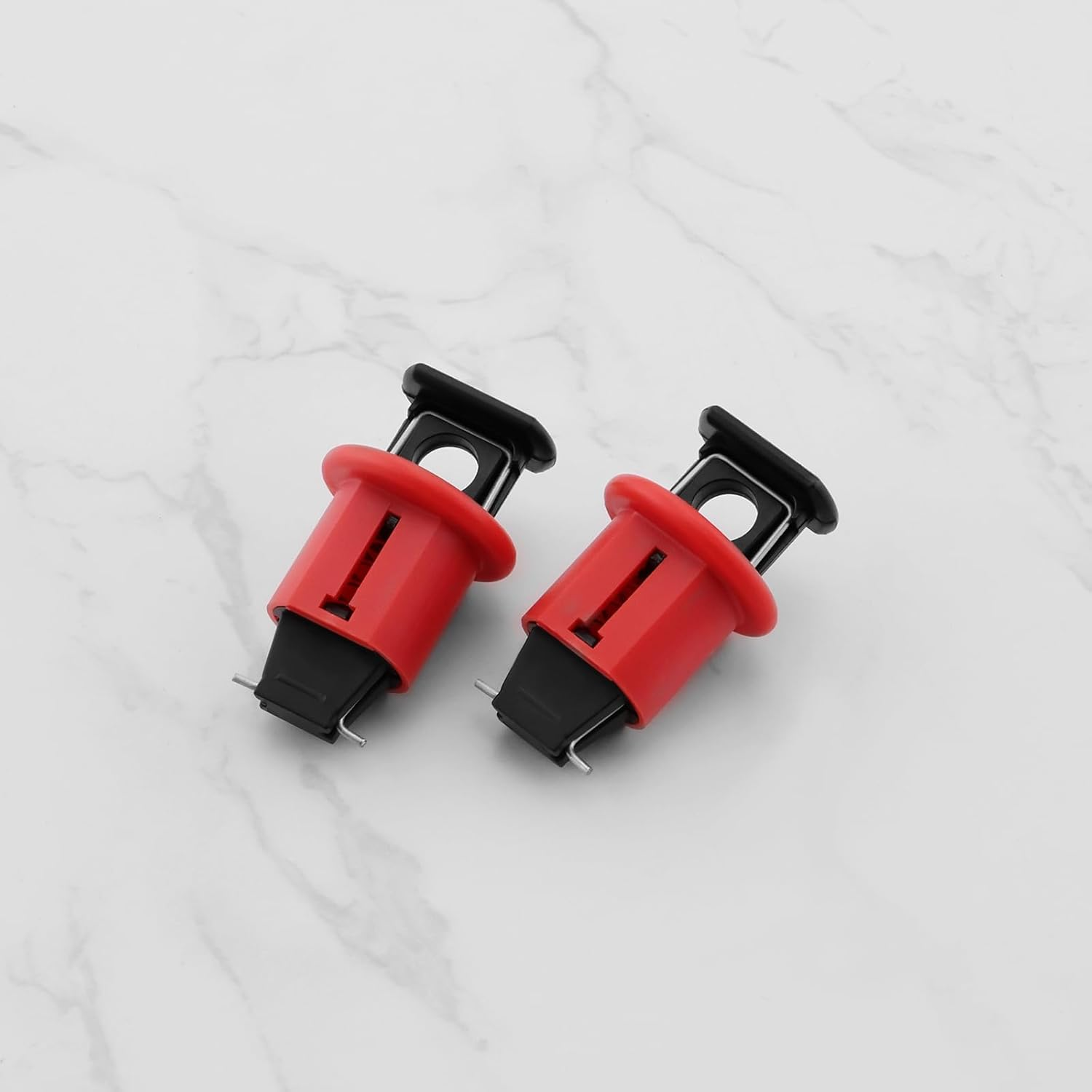 Emsea 5 Pcs Lock Out MCB Circuit Breaker Device Push Pin Out Lock Industrial Grade Breaker Switch Lock for Electrical Lockout Loto Device image number 3