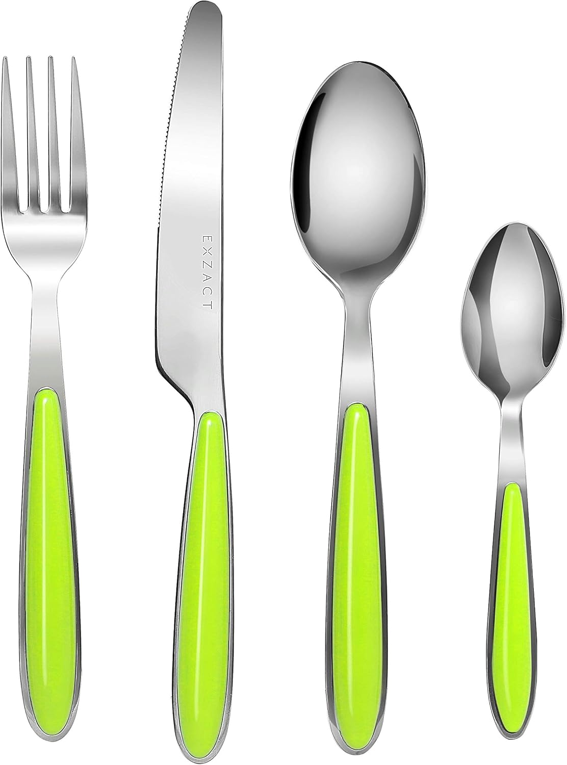 Exzact Vintage Cutlery Set 24Pcs Antique Cream Handles/Flatware Stainless Steel with Ivory Coloured Detailed Handles, Traditional Elegant Vintage/Antique Style