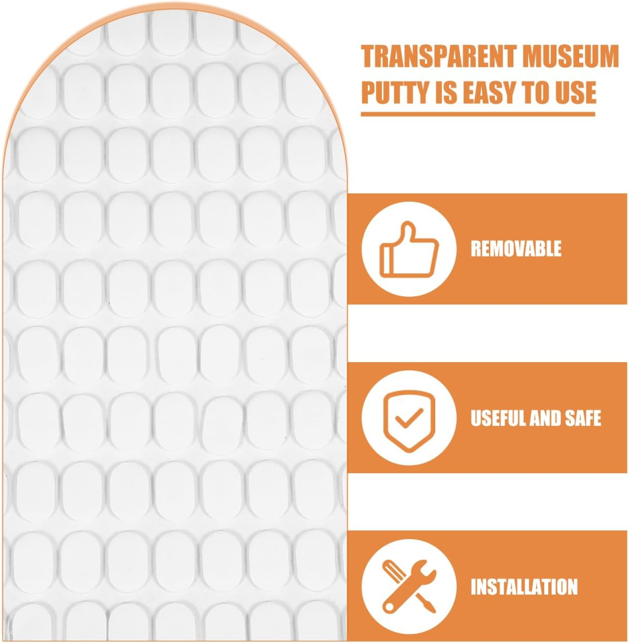 500 Pcs Gel Dots Removable Putty for Museum Crafting Tape Adhesive Tack for Museum Adhesive Foam Dots Removable Tack for Museum Clear Tack for Museum Nano Glue Double Peg Board