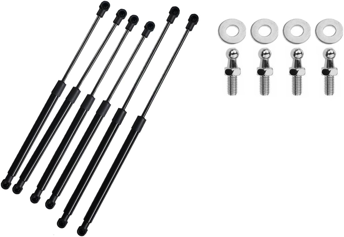 6 Gas Struts for EGR Canopy Window Inc Ranger PX-ONLY Work When All OE Match-4X Side STRT0022 672316+2X Rear STRT0024 315736 image number 1