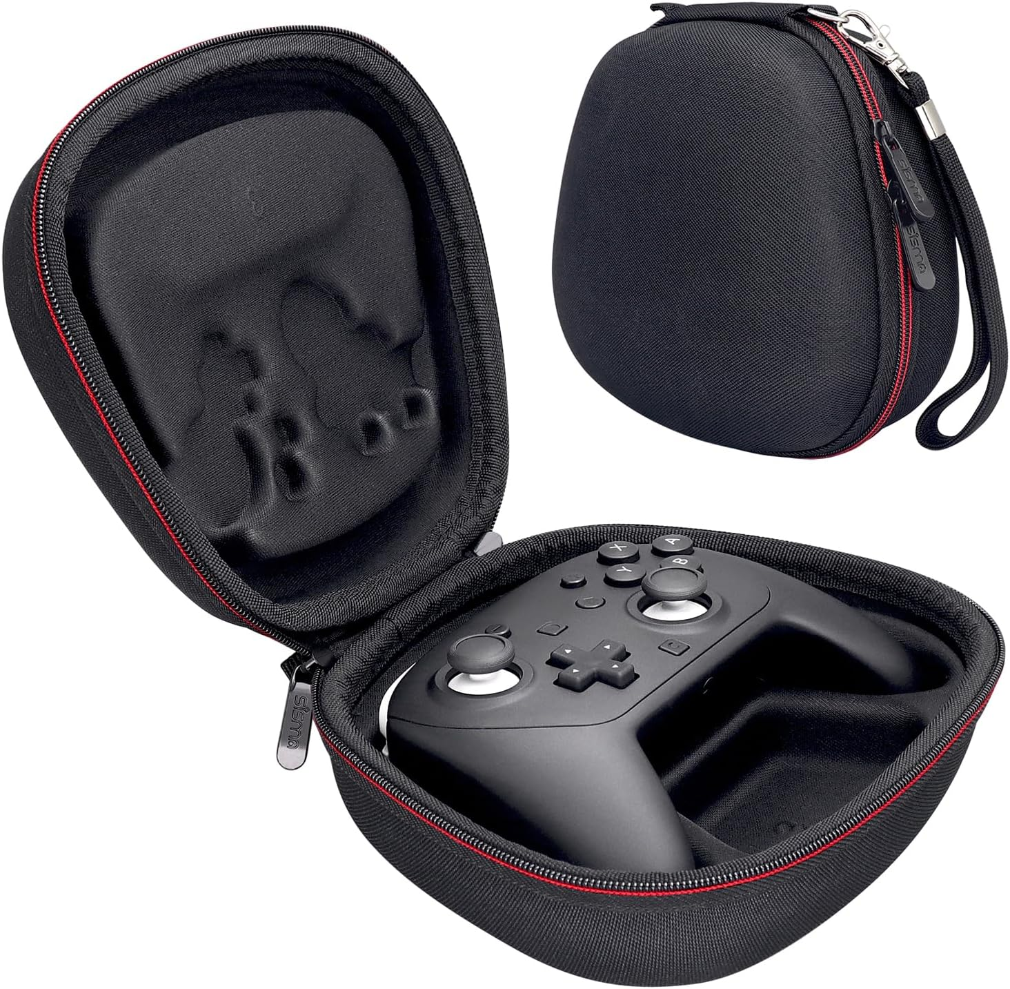 Sisma Carry Case for Switch & Switch 2 Pro Controller (2025), Hard Shell Travel Protective Case All-Around Protection Portable Carrying Bag -Black image number 6