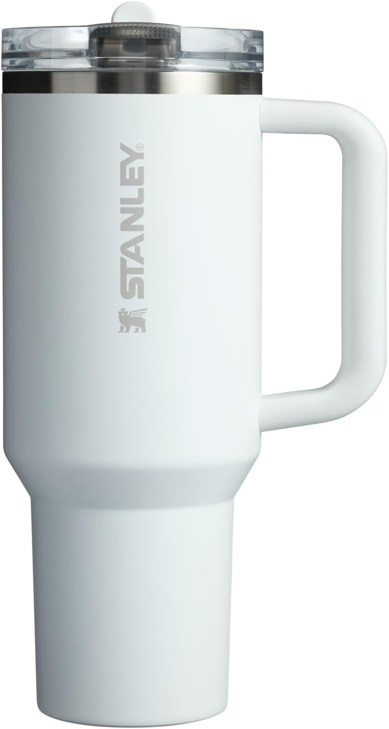 Stanley Quencher Protour Flip Straw Tumbler with Leakproof Lid 40 Oz | Built-In Straw and Handle | Cup Holder Compatible for Travel | Insulated Stainless Steel Cup | Bpa-Free | Cream