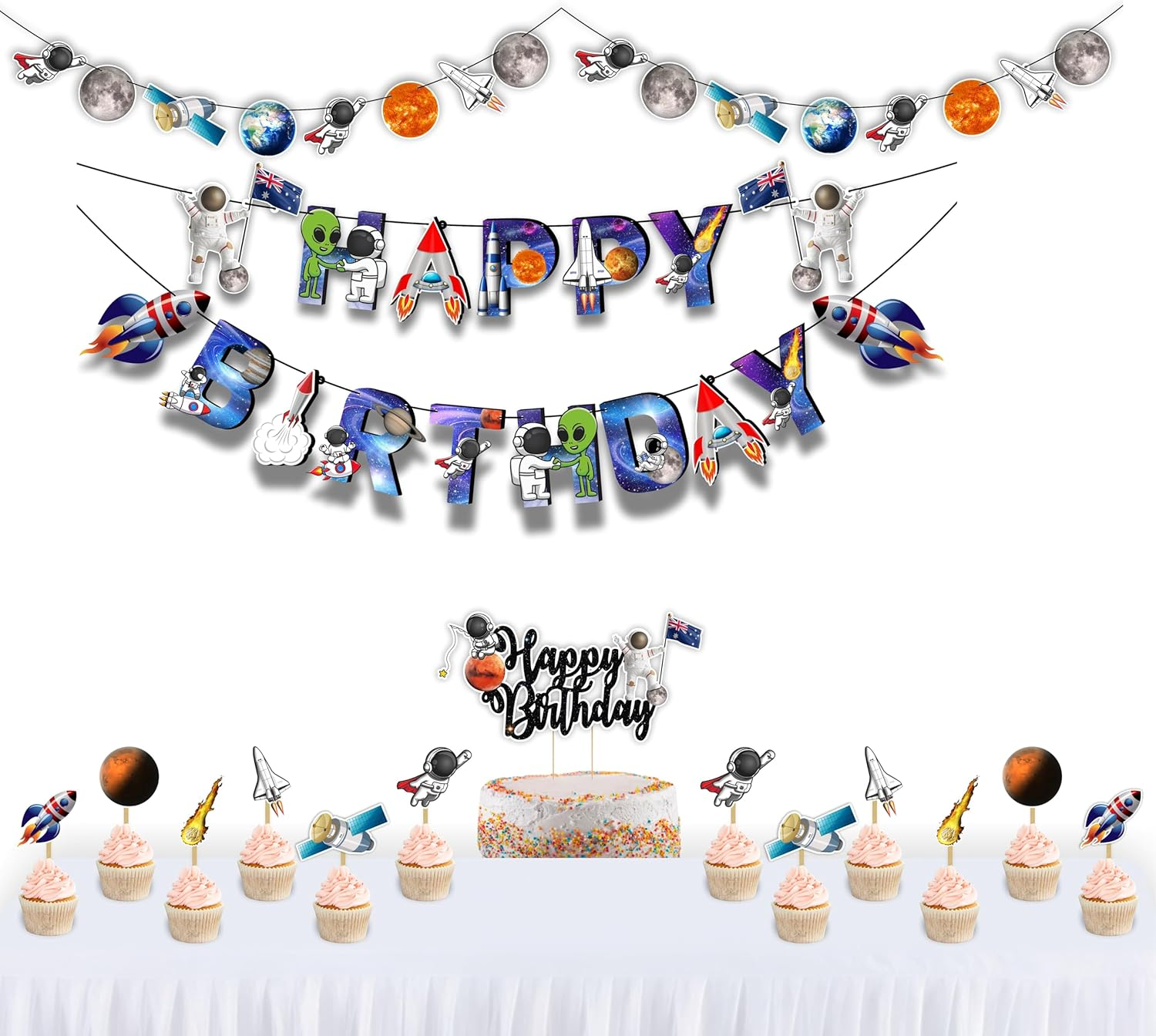 Space Astronaut-Theme Birthday Party Supplies Bring Adventure and Fun to Celebrations. Perfect for Kids&rsquo; Birthdays and Space-Themed Events. image number 4