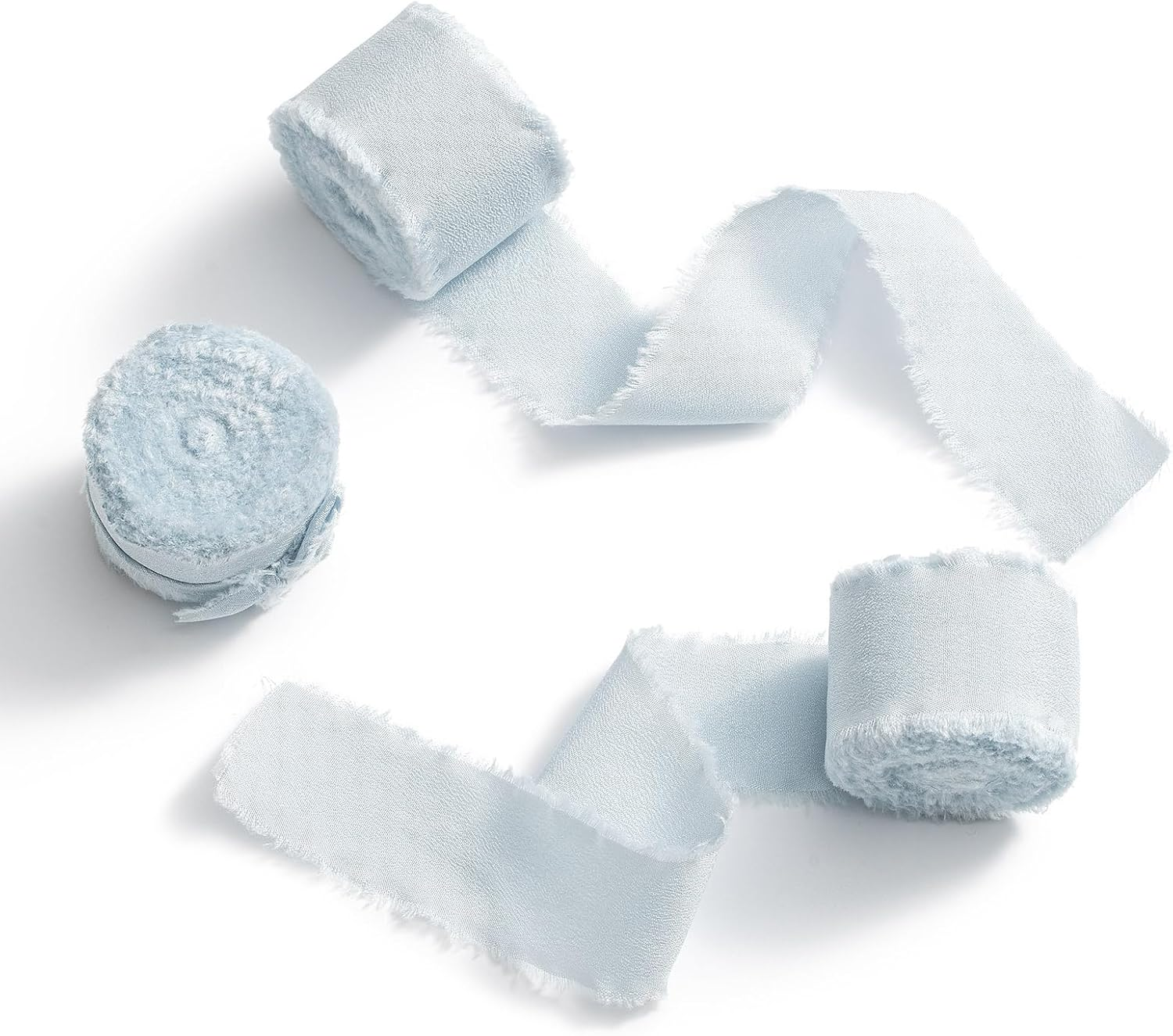 Gift Ribbon Grosgrain Chiffon Ribbon Bow Ribbons Wide Decoration Ribbons for Wedding Valentine'S Day Birthday Gift 3 Rolls 1 Inch X 7 Yd Light Grey