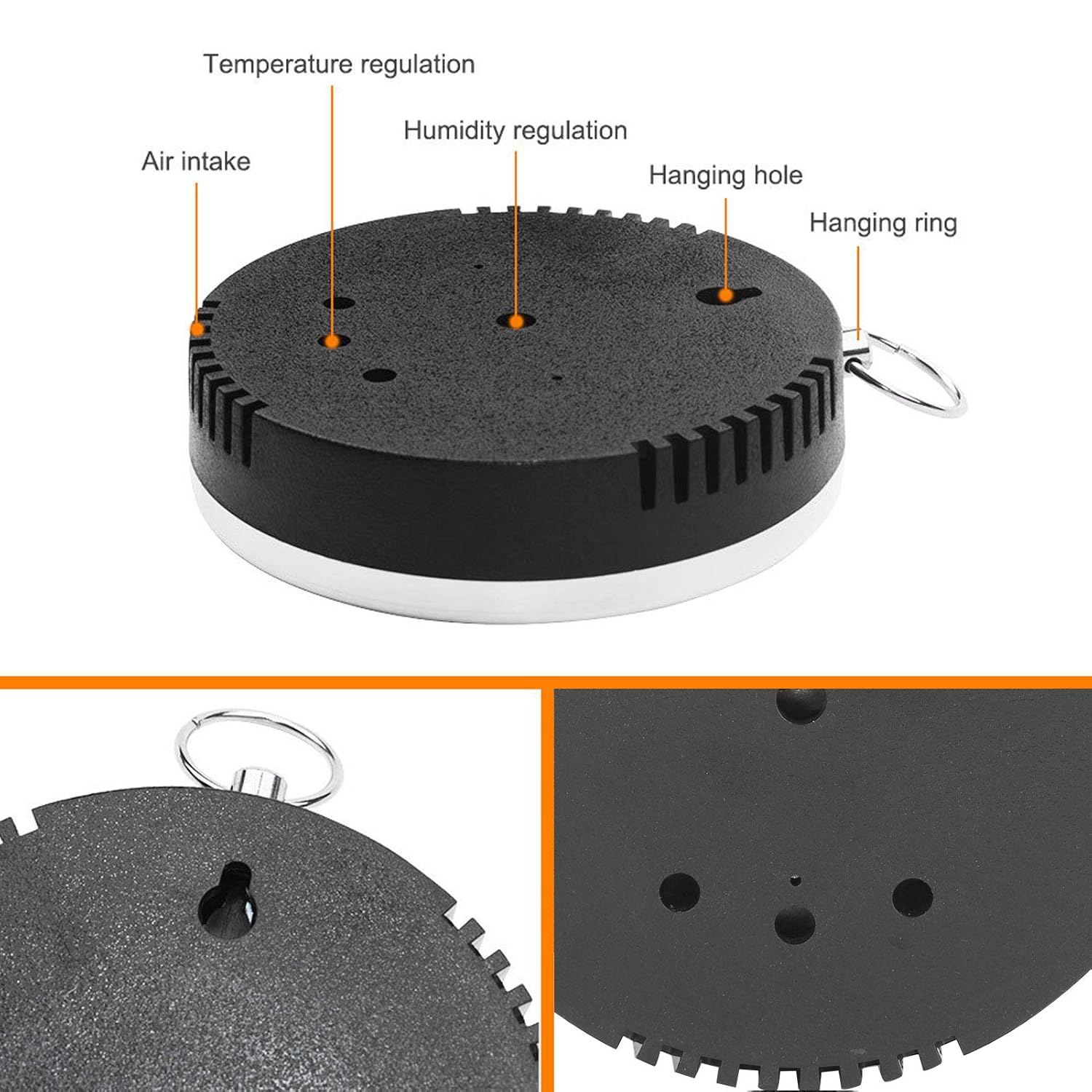 Thermometer Hygrometer Temperature Humidity Meter with Hanging Suitable for Indoor Greenhouse Planting and Warehouse Temperature Measurement Conforms