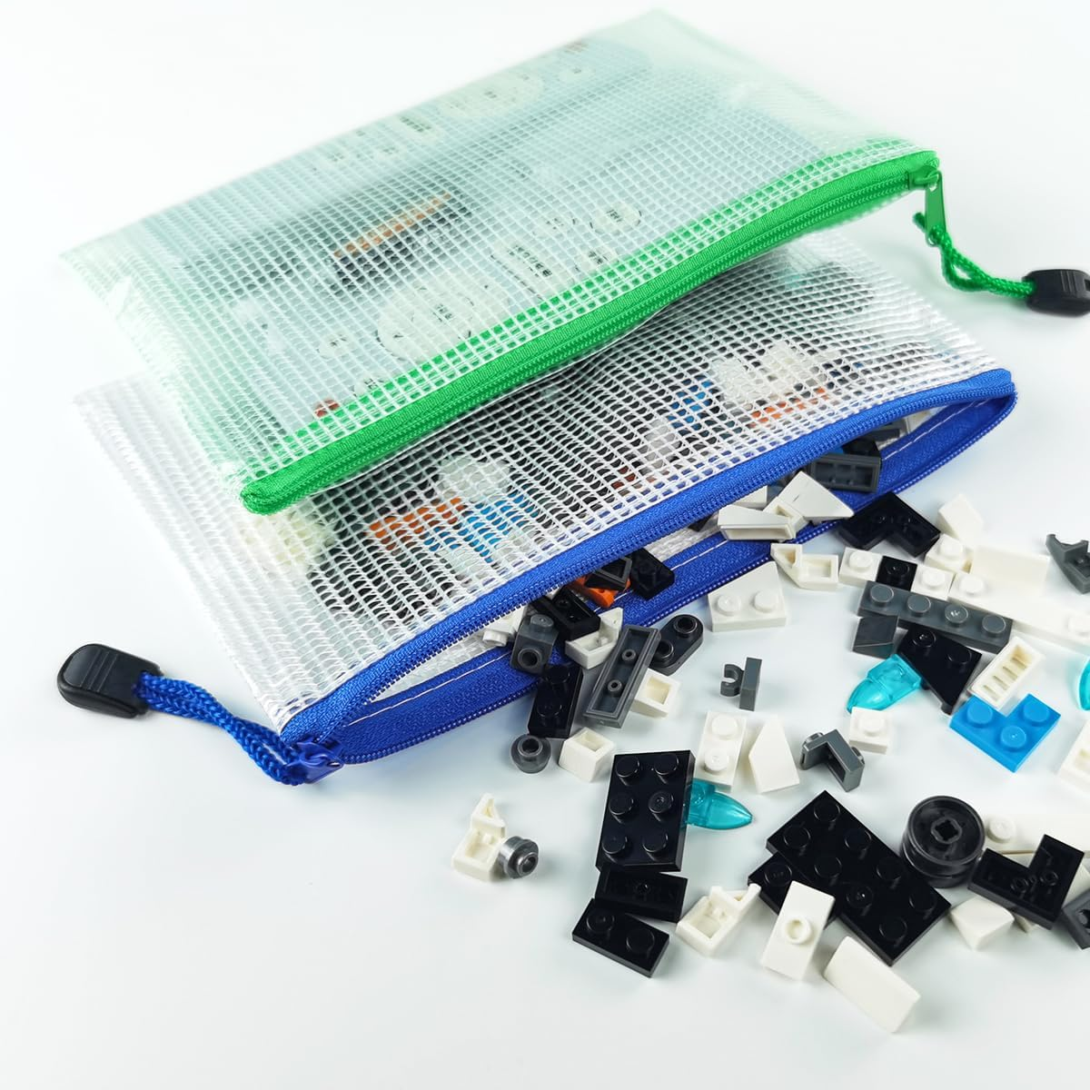 AUSTARK 20Pcs Mesh Zipper Pouch Bags, Multipurpose Waterproof Organization Storage Bag for Office School Home Travel (B6 Size 7.6''X5.3'', Multicolored) image number 2