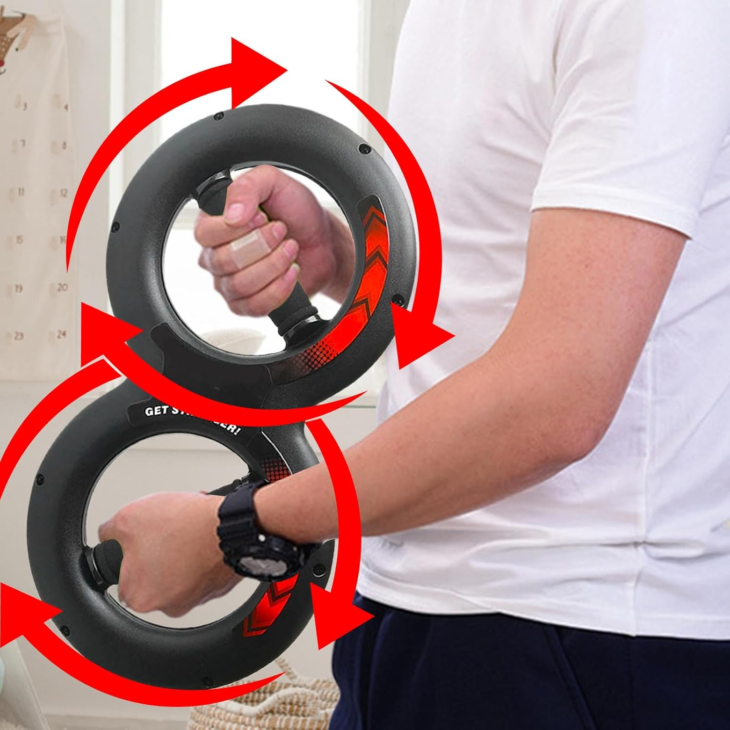 Burn Machine - Forearm Trainer Burn Machines, Forearm Hand Muscle Trainer | Adjustable Resistance Twist Arm Trainers, 360 Degree Rotating Grips Equipment for Forearm Trainer Boxing image number 2