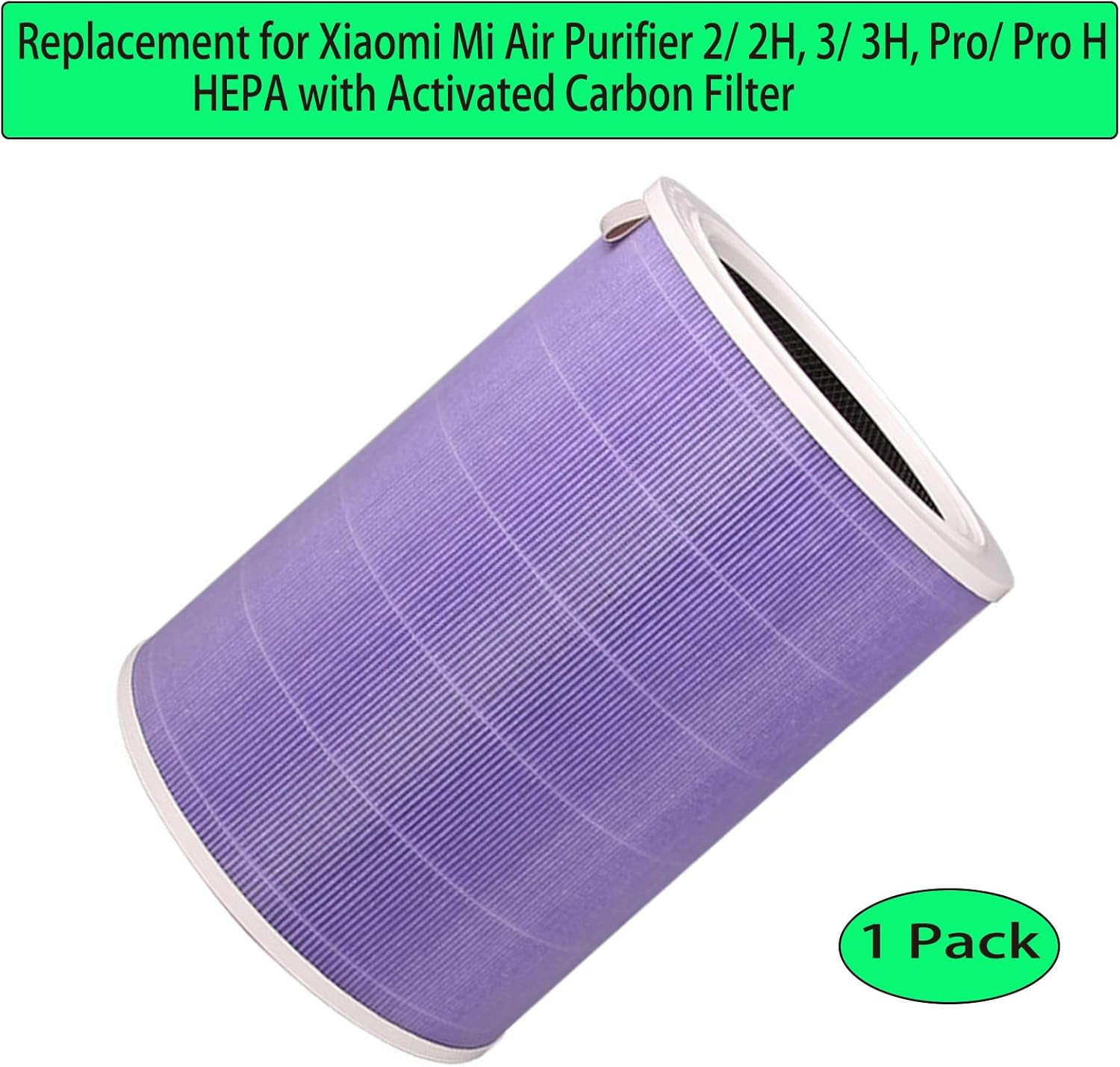 HEPA with Activated Carbon Filter Replacement for Xiaomi Mi Air Purifier 2/3 / 2H / 3H / 3C / Pro Filter, Purple image number 3