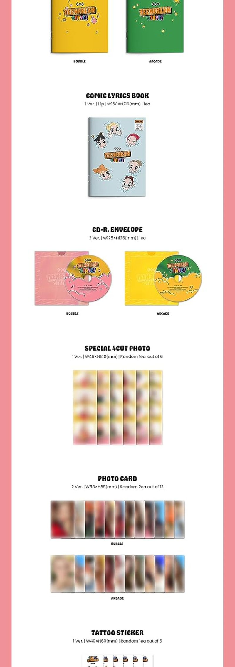 STAYC TEENFRESH 3Rd Mini Album Standard Random Version Cd+1P Poster+1P Folding Poster on Pack+52P Photobook+12P Lyrics+1P 4Cut Photo+2P Photocard+1Ea Sticker+1P Message+1P Fragrance+Tracking Sealed image number 4