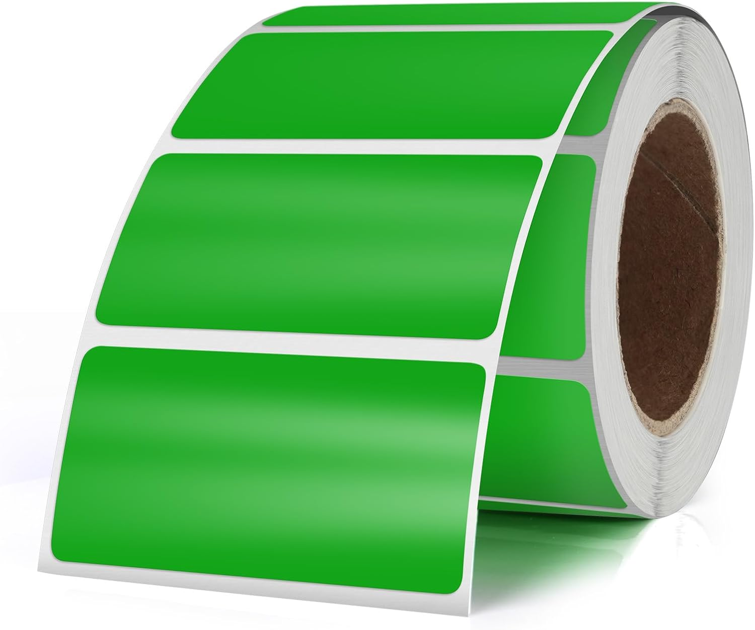 Rectangular Yellow Color Coding Label 1 X 2 Inch Self Adhesive Vinyl Waterproof Writable Removable Sticker Roll for DIY Office School Supplies Inventory Name Price Tag File Paper 500 PCS