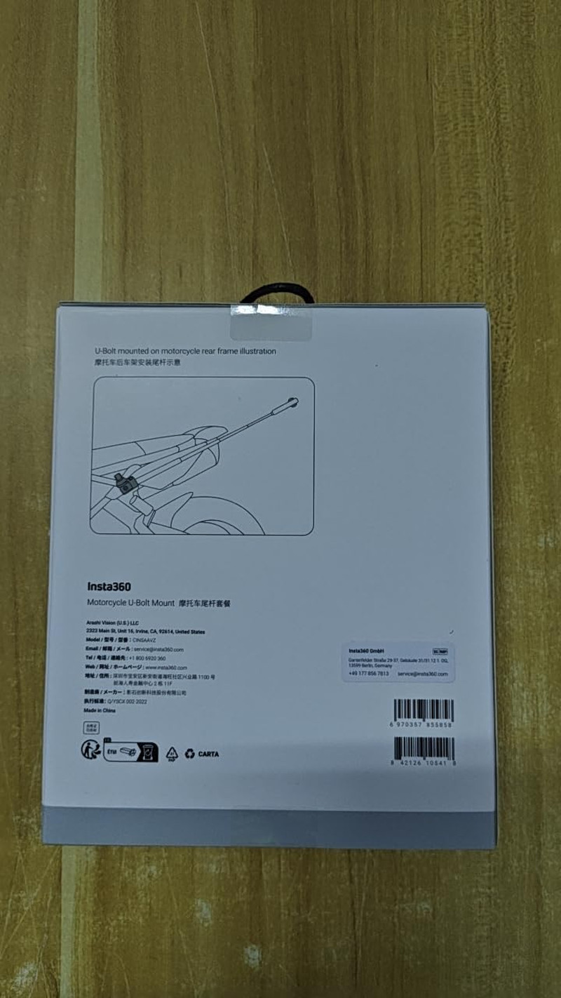 Insta360 Motorcycle U-Bracket 360 Camera Mount image number 1