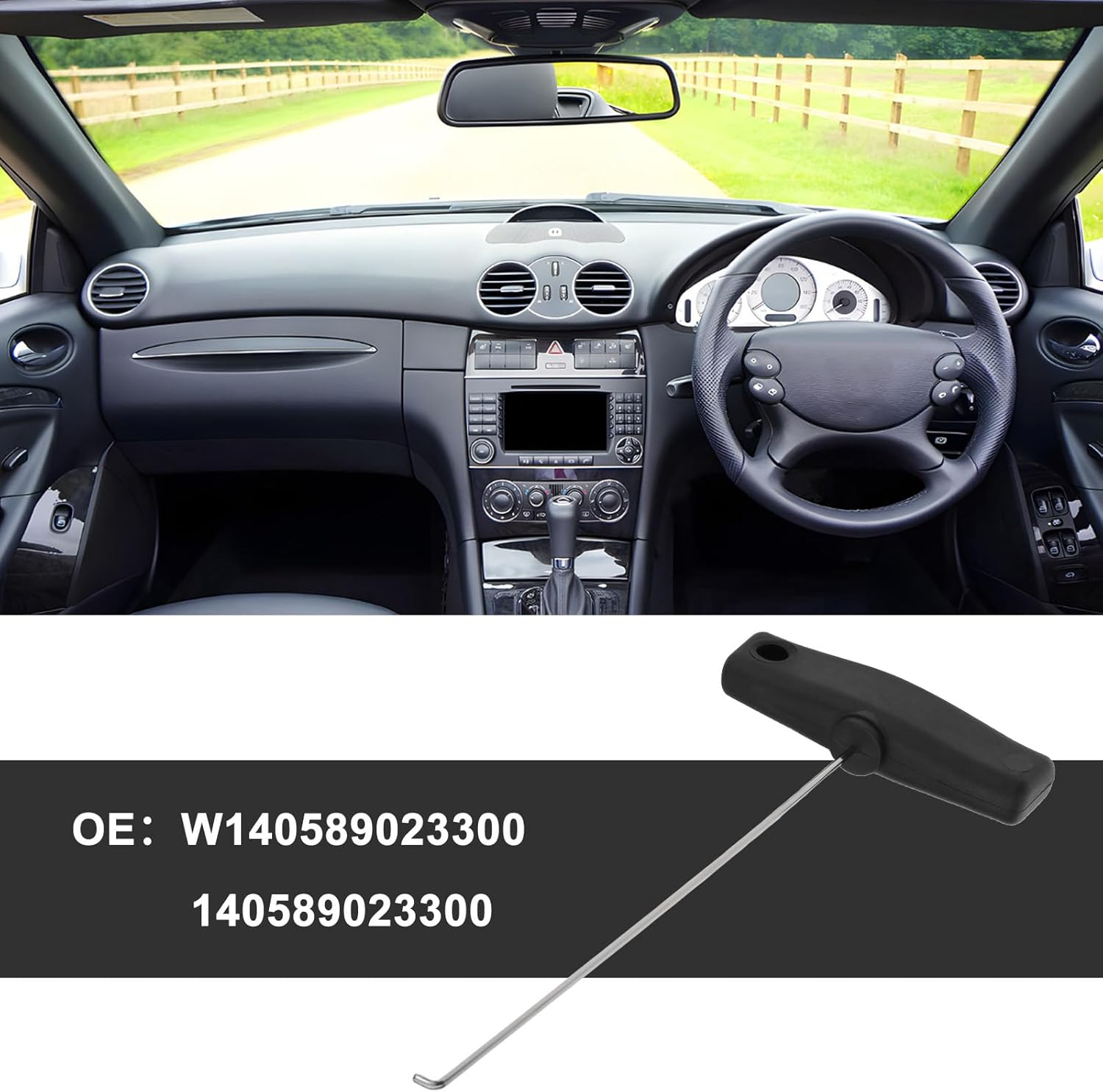 OTOTEC 2Pcs Car Instrument Cluster Removal Hook Tool W140589023300 140589023300 Compatible with Mercedes Benz W115 W114 W116 W107 W463 W460 W129 R129 SL image number 4