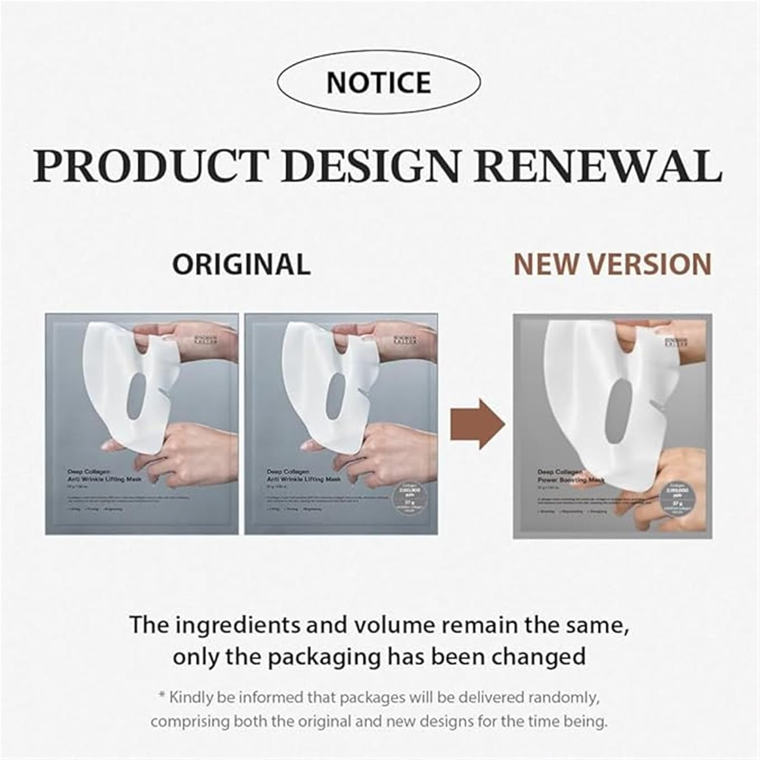 Facial Mask, Deep Collagen, Enhance anti Wrinkle, Slow Facial Aging, Lift, Tighten, Moisturize and Soothe the Face, Two Sets (8 Pieces in Total) image number 5