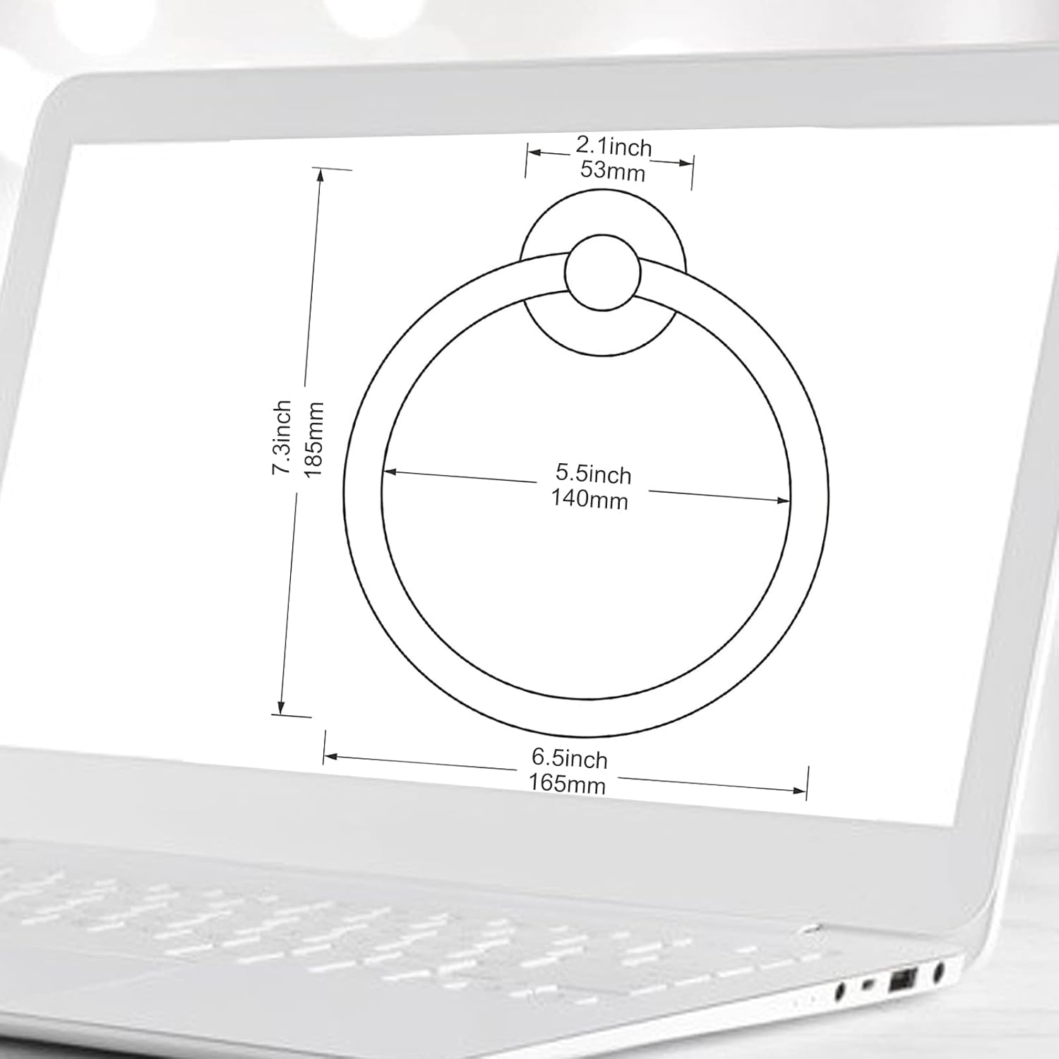 Orlif Towel Ring Matte Black for Bathroom，Sus 304 Heavy Duty Stainless Steel Hand Towel Holder round Bath Towel Holder Hangers with Wall Mount Hardware（Drill Needed） (Brushed Nickel) - Brushed Nickel(2 Pack) image number 7