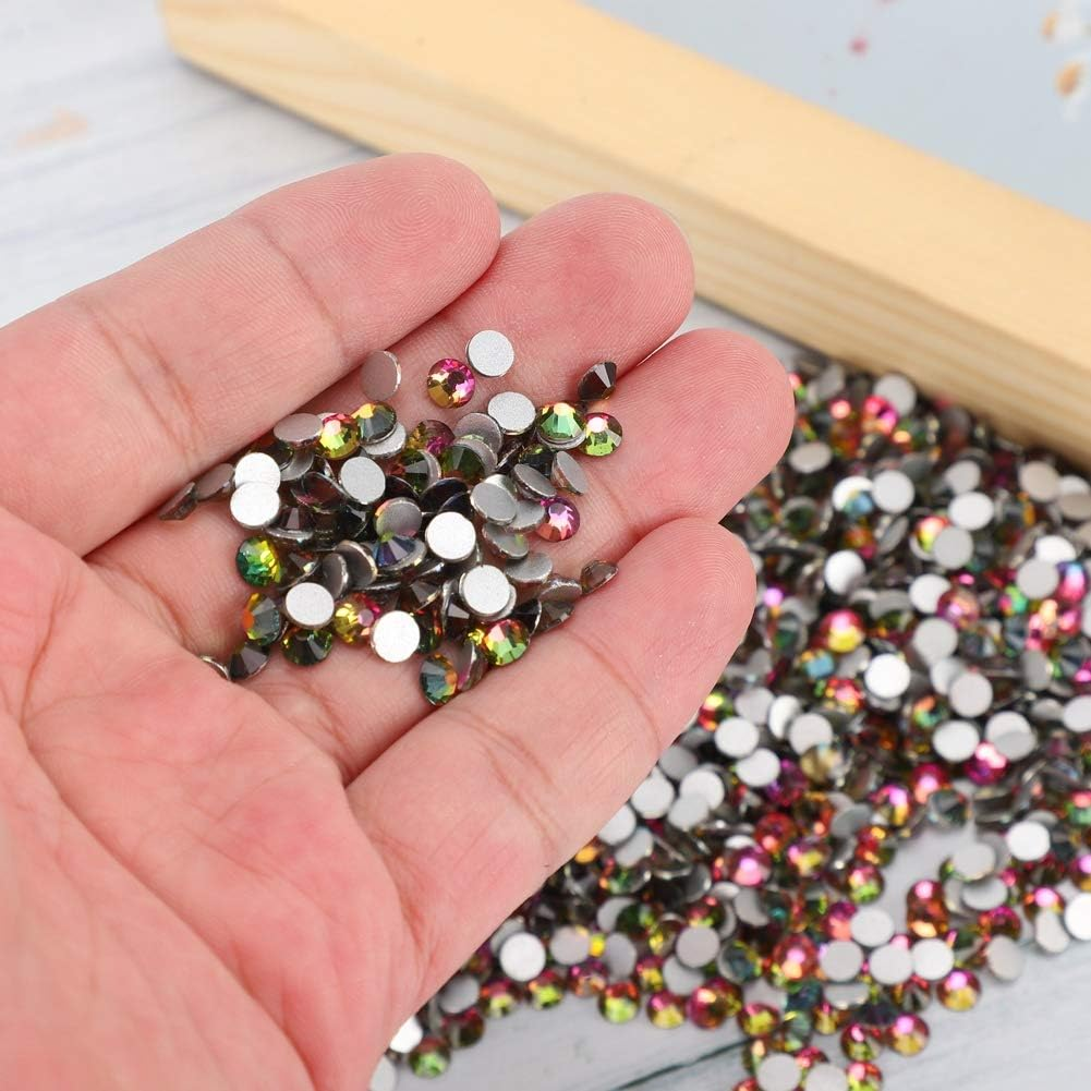 1440Pcs Hot Fix Flatback Rhinestones Glass Diamantes Gems Crystal Nail Art Decoration for Nails Decoration Makeup Clothes Shoes