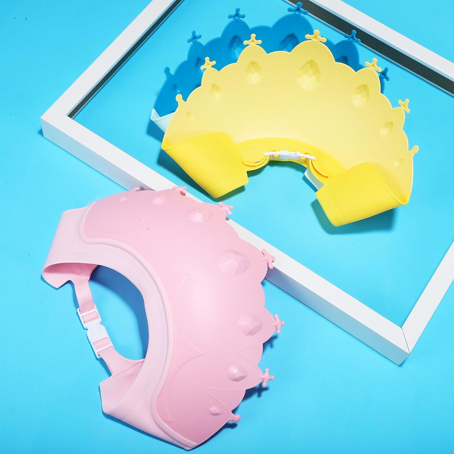 Gadpiparty 3Pcs Hair Washing Shield Shower Caps with Eye Protection for Bath Hat for Toddlers Shampoo Cap Hair Wash Visor Bathing Cap image number 5