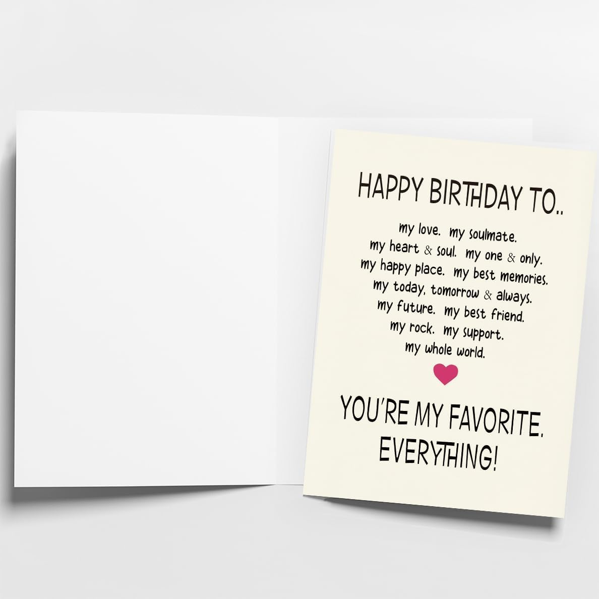 Funny Birthday Card & Gifts for Men Husband Boyfriend Him, Happy Bday Card (Red Heart 2) image number 1