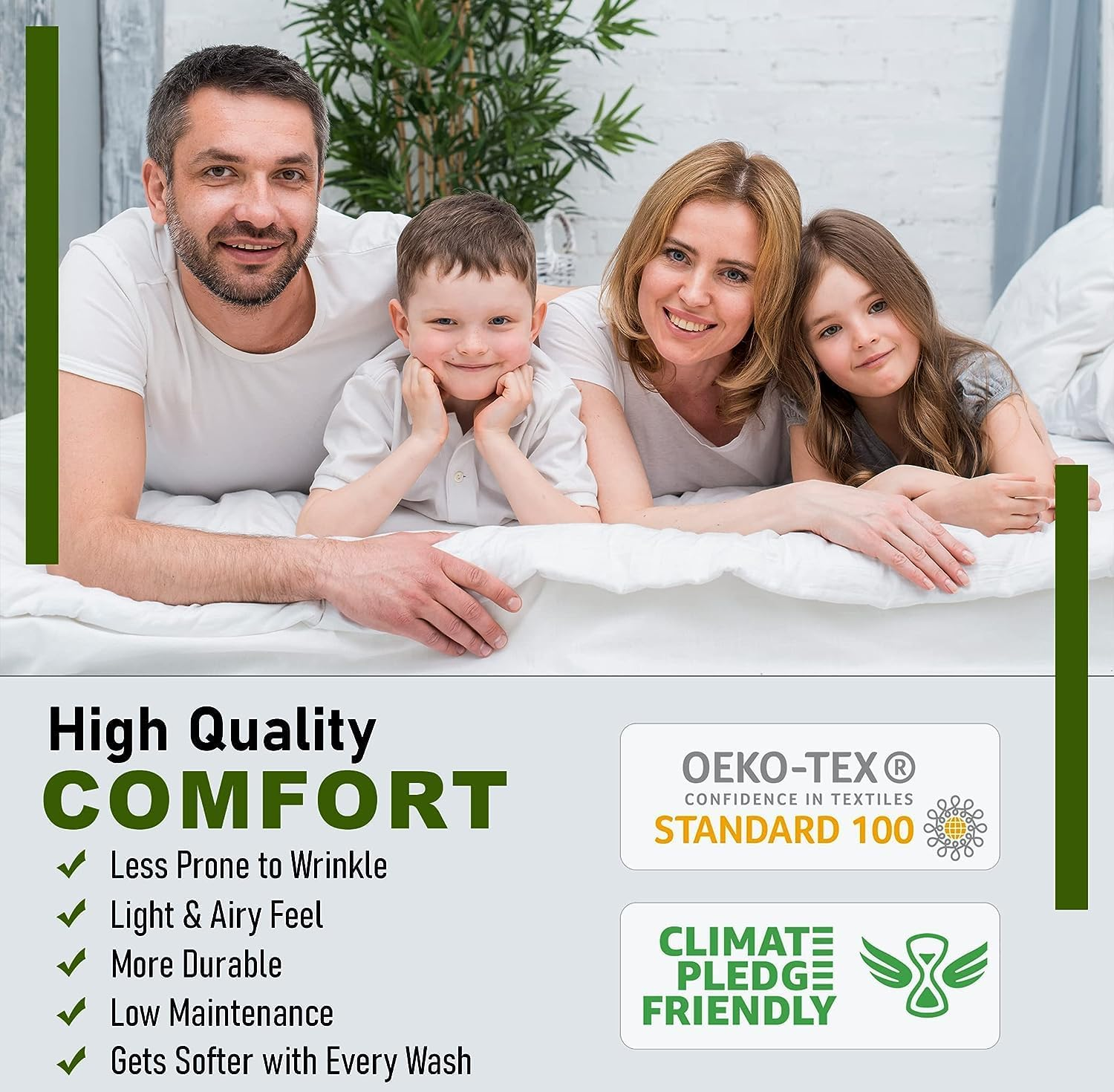 RUVANTI 100% Cotton Split King Sheets Sets for Adjustable Bed, 5 Pcs, Soft & Breathable Percale Weave Bedding, Deep Pocket 16", Hotel Standard, Crisp Cool Feel & Durable, Floral Sheet, Floral Bliss image number 5