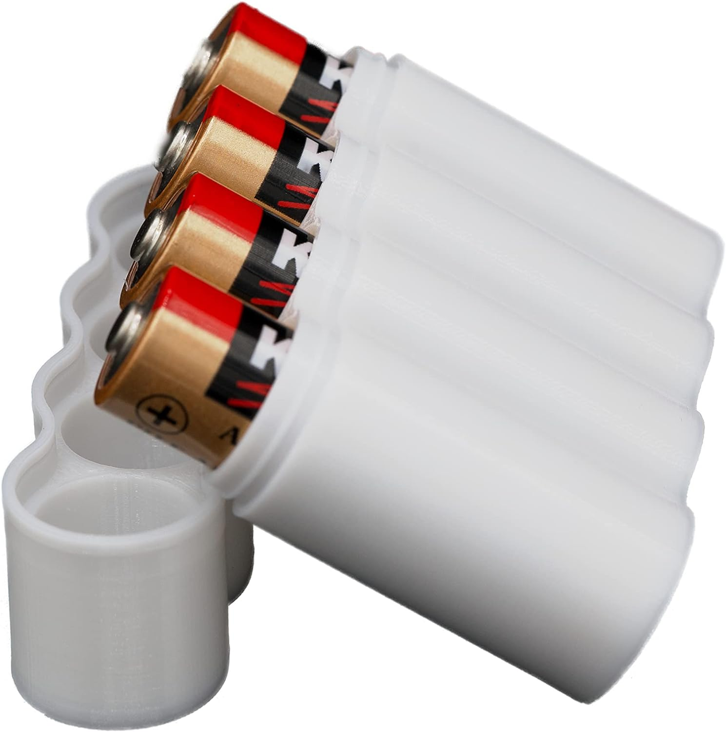 Slimline AA Battery Case, Soft Durable Material - Pack of 2 (Holds 4 Batteries) image number 2