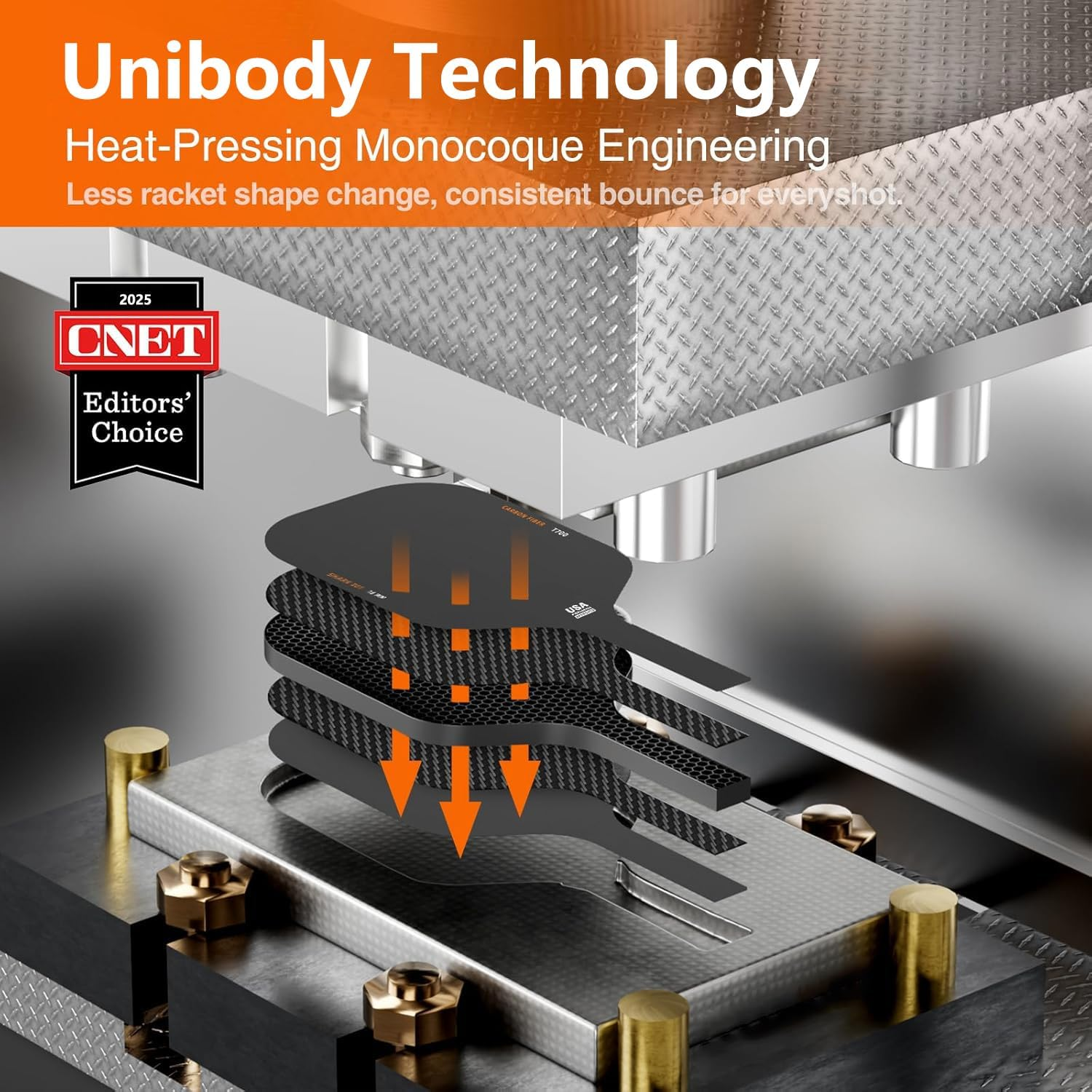 Pickleball Paddles,Carbon Fiber Raw Toray T700 with 16 Mm Polypropylene Honeycomb Core, the Pickleball Rackets Designed for Ultimate Spin & Consistency image number 5