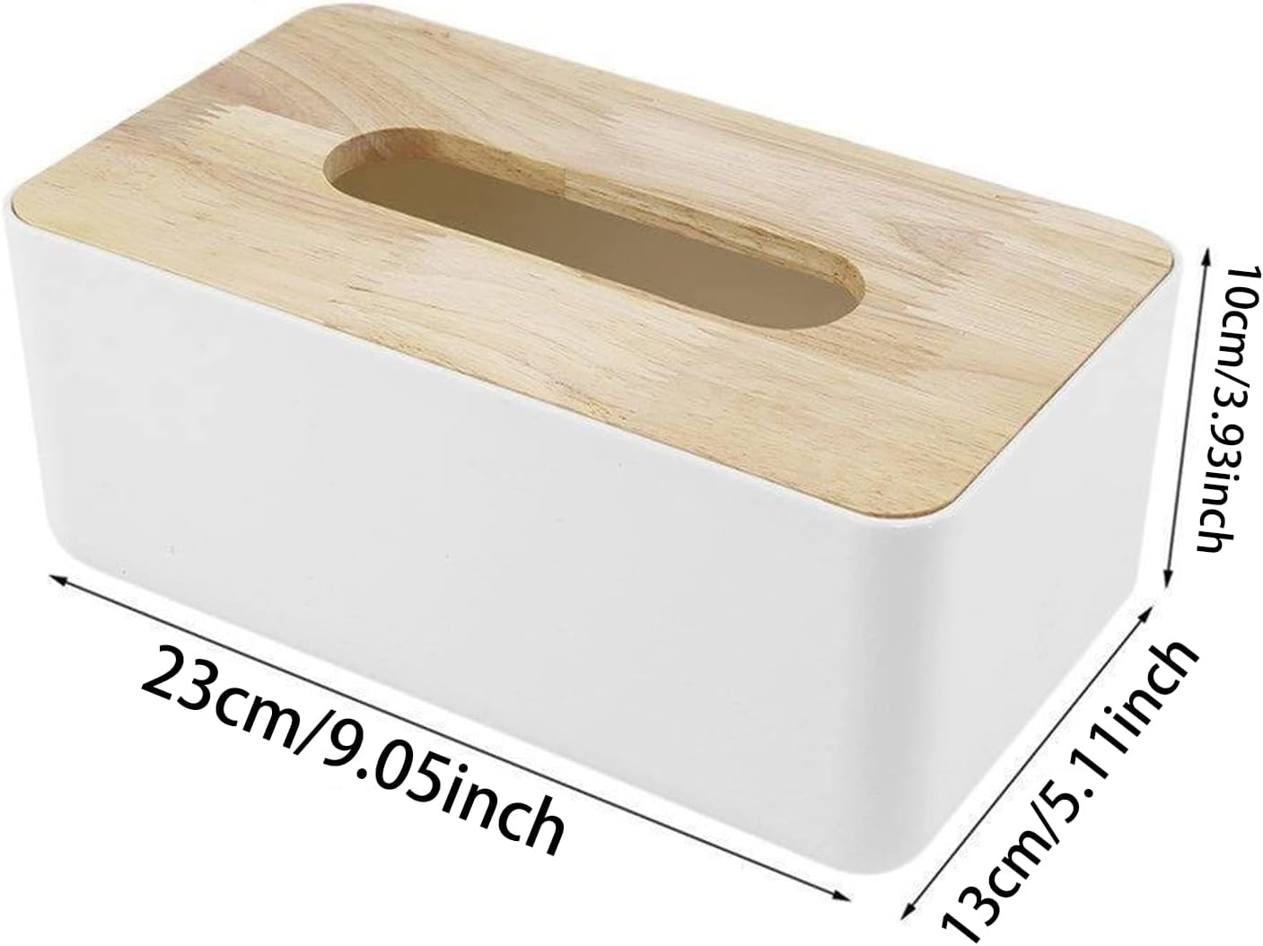 Removable Facial Tissue Box, Japanese Tissue Box, Solid Wood PP Tissue Box, Car Tissue Paper Dispenser, Napkin Organizer, Wooden Cover Toilet Paper Box, for Car Desk Bathroom Crafts Office Gift image number 2