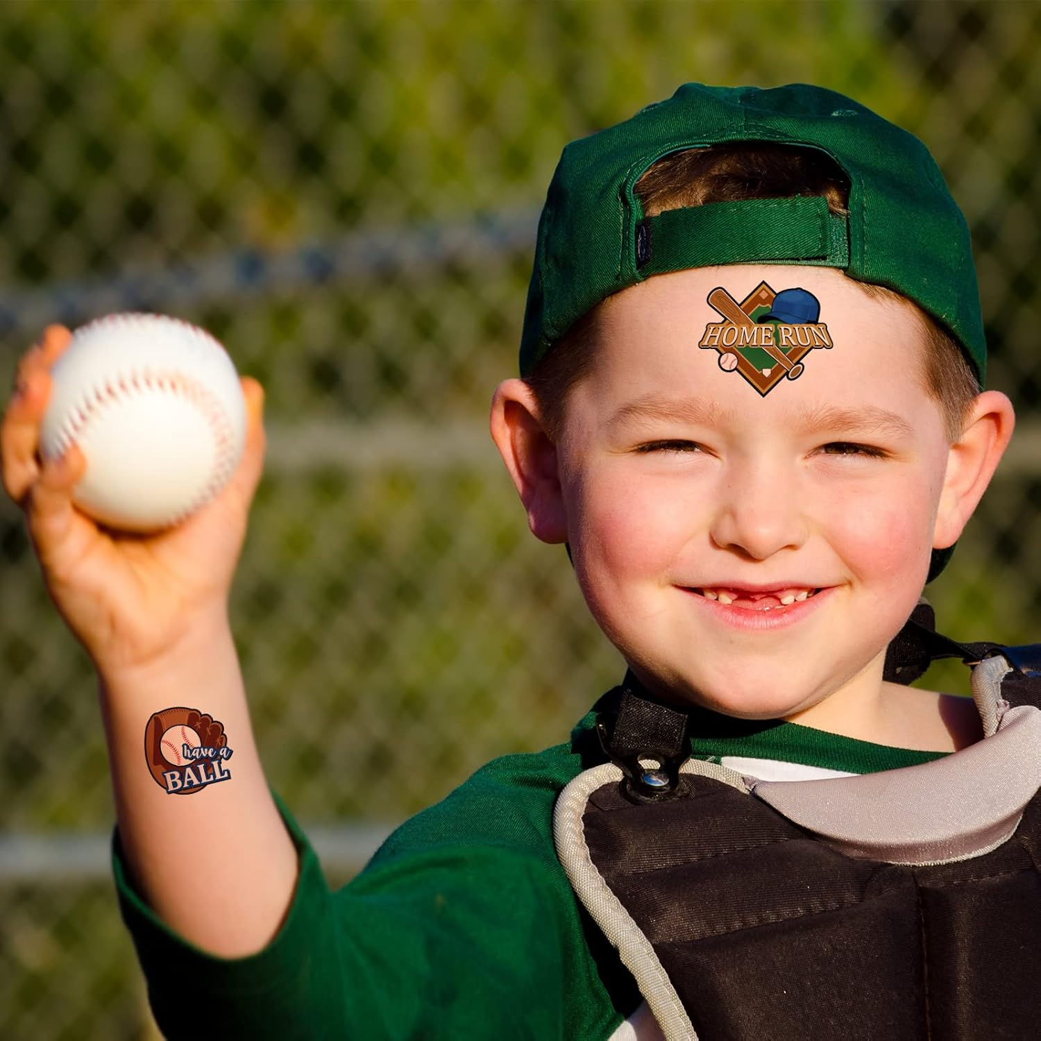 144 Pieces Baseball Temporary Tattoos Baseball Softball Sport Themed Waterproof Temporary Tattoos Stickers Birthday Party Decoration Supplies for Kids Adults Sporting Fans 9 Styles image number 5