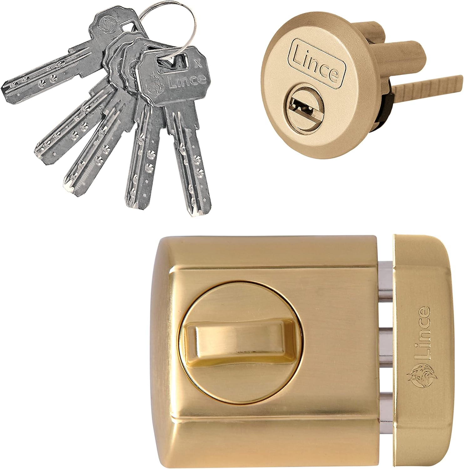 Lince 4930-Hl Supra Key Lock Brass Plated image number 3