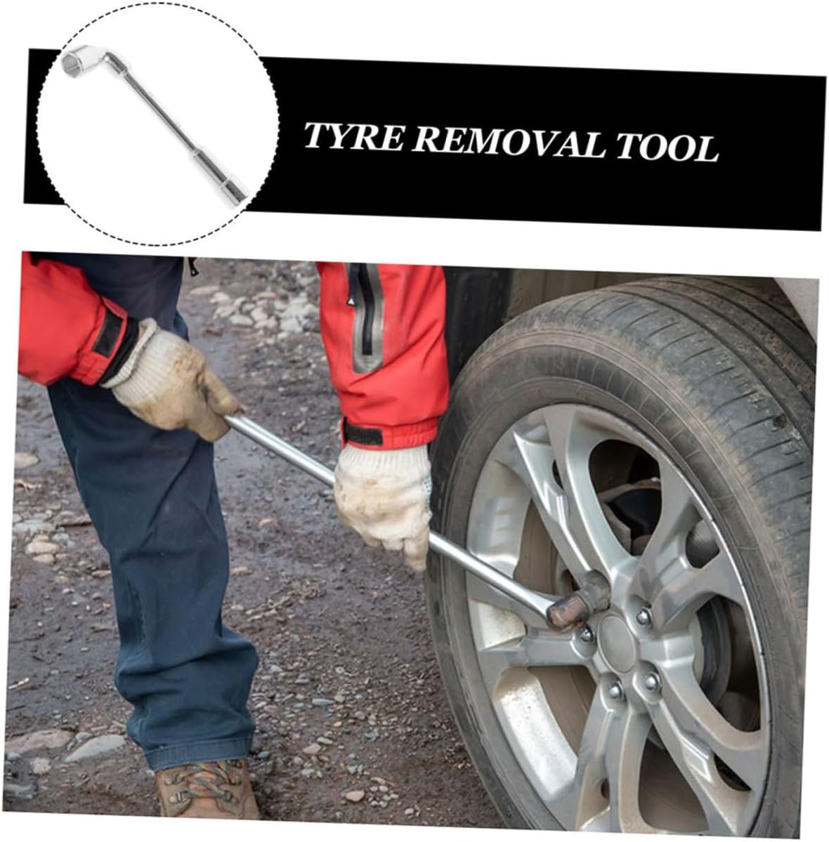 ZUNOXAZ Shaped Socket Wrench Double Ended Adjustable Tire Valve Tool for Car Motorcycle Repair Durable Wheel Alignment Spare Tire Wrench Reliable Performance for Automotive Maintenance image number 4