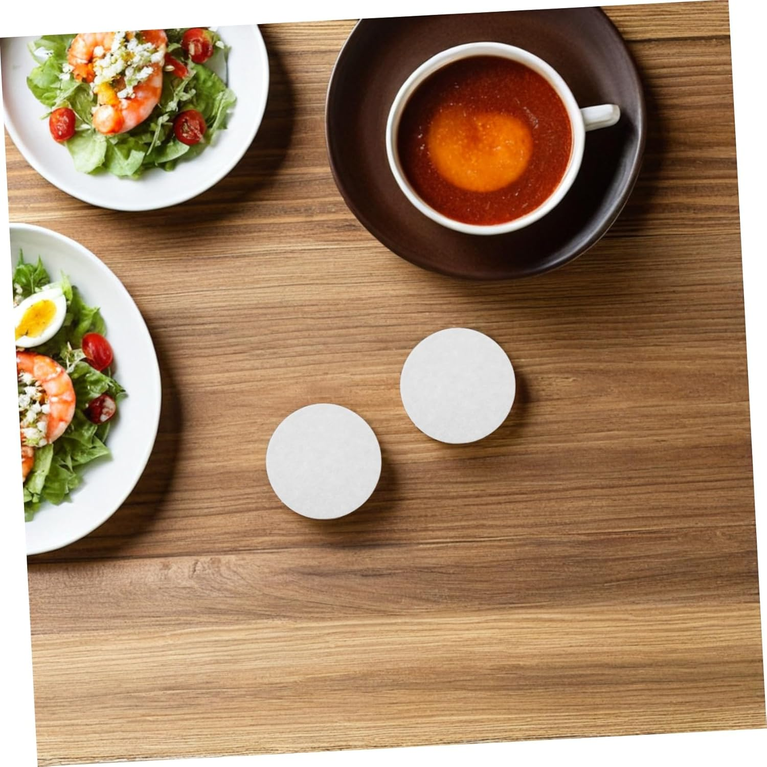 CAXUSD 600Pcs round Disposable Coffee Filter Paper for Coffee Makers Promotes Extraction and Brewing Compatible with Drip and Espresso Machines White Paper Micro-Filters for Tea Brewing image number 4