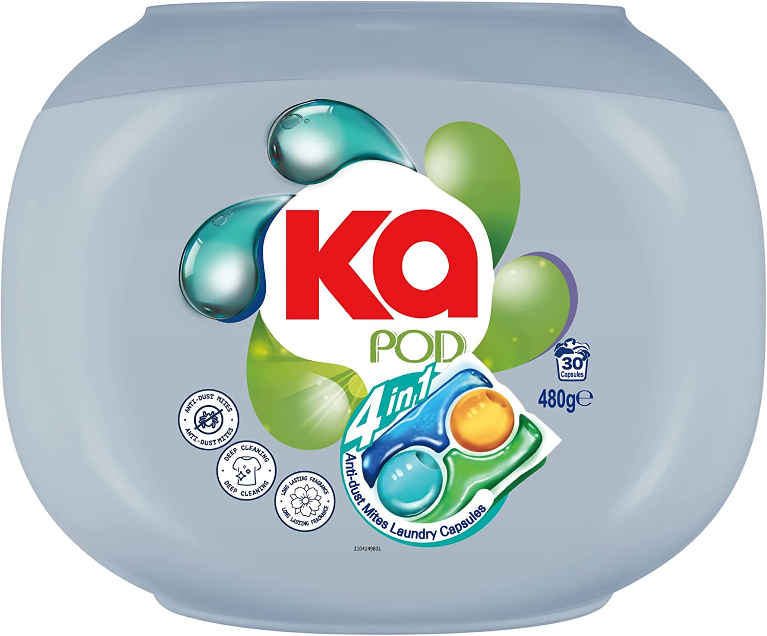 Ka Pod 4 in 1 anti Dust Mites Laundry Capsules 45 Pack image number 1