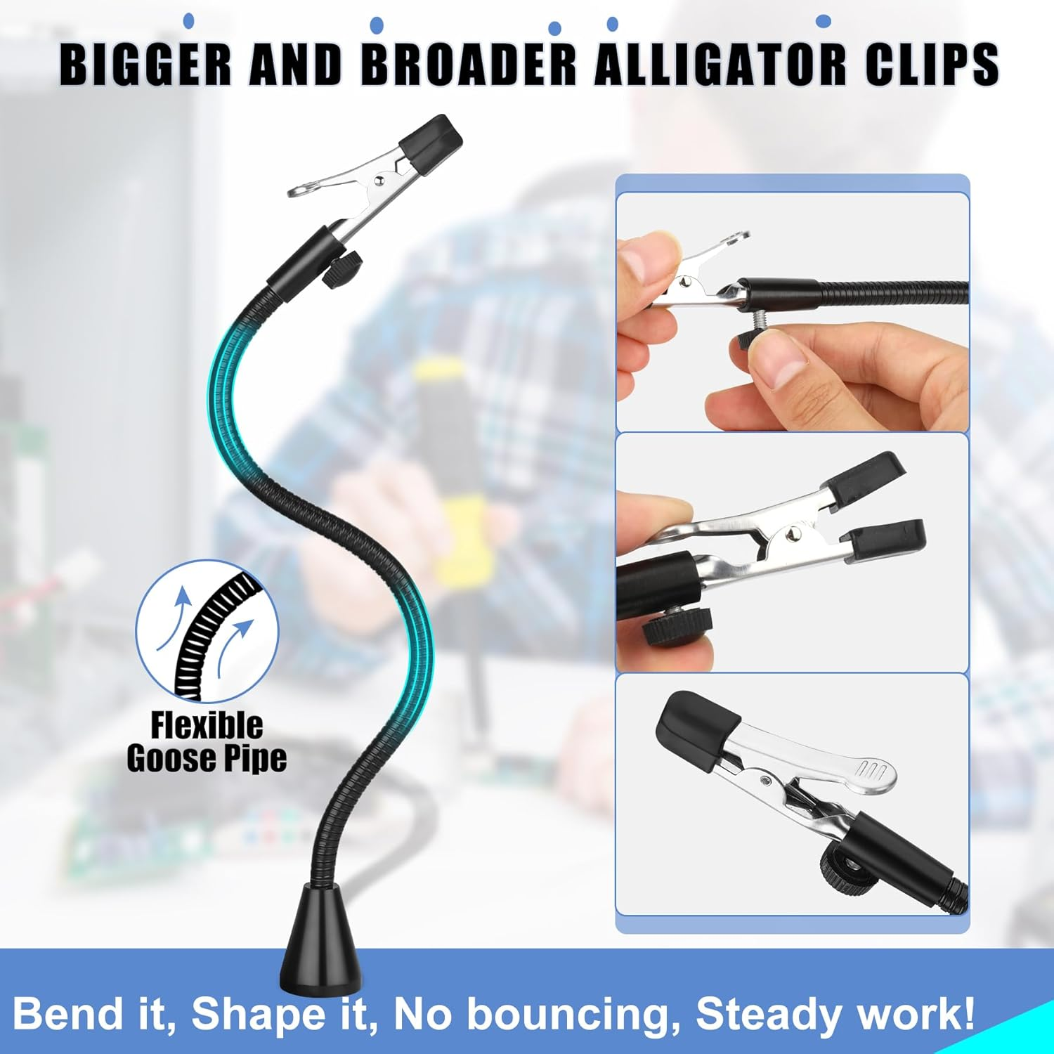 Magnieopti Magnetic Helping Hands Soldering Station with 10X Magnifying Glass with Light, PCB Holder 4 Flexible Arms Magnifier and Third Hand Tool for Electronic Repair Soldering Jewelry Craft image number 1