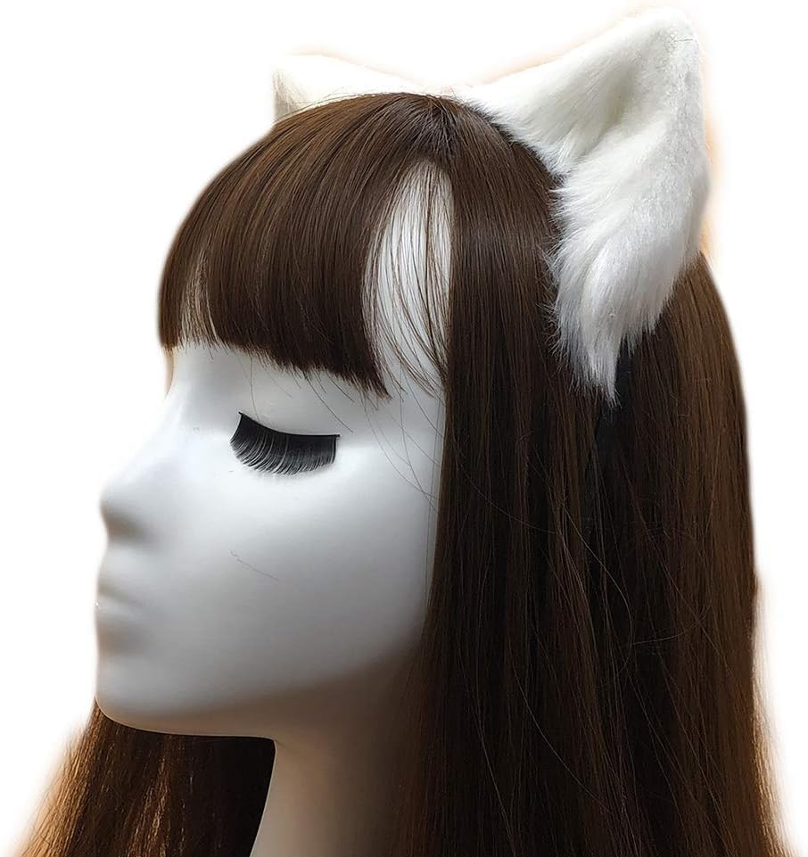Cat Fox Faux Fur Ears Headband Cute Halloween Fancy Dress Cosplay Handmade Animal Furry Ears Hair Hoop