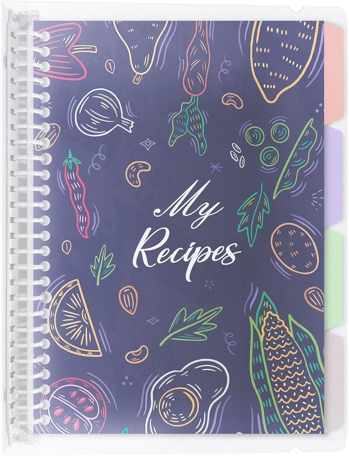Blank Recipe Book to Write in Your Own Recipes, 8.5" X 11" Removable Hardcover Family Recipe Binder with Dividers, Customized Personal Recipe Book Hold 140 Recipes (Salvia Blue) - Light Grey image number 3