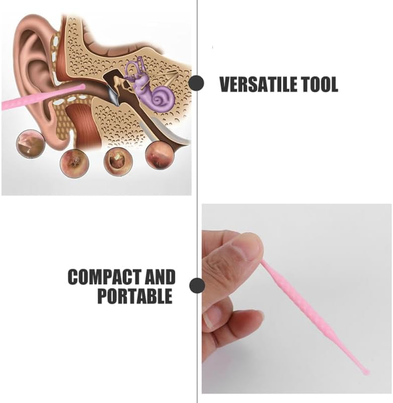 PACKOVE 10Pcs Plastic Ear Wax Cleaner Spiral Design Ear Spoon Reusable and Portable Efficient Washable Compact for Travel