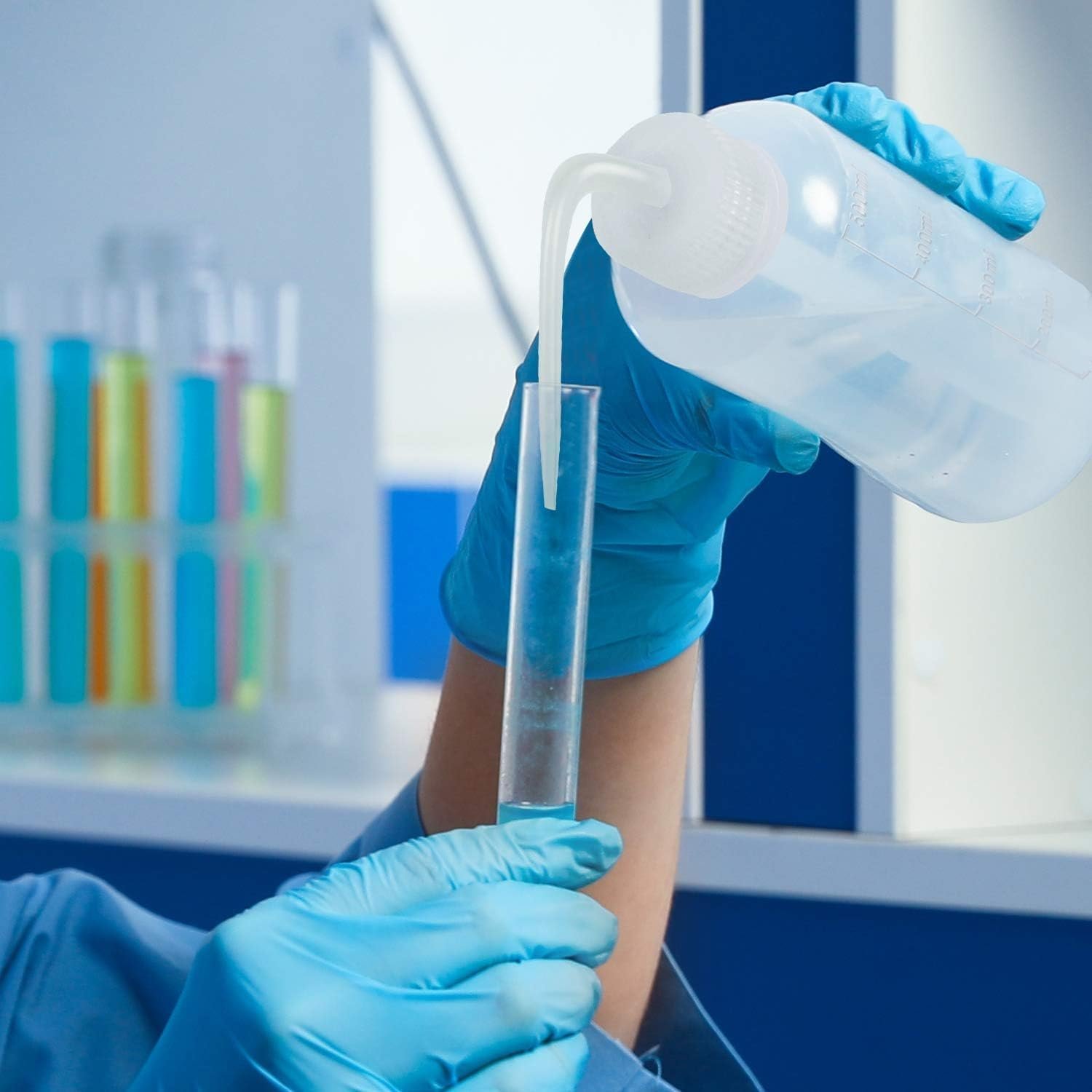 Wash Bottle,2Pcs 250Ml/8Oz Squeeze Bottles,Succulent Watering Bottle,Safety Bottles Watering Tools,Plastic Squeeze Bottle for Chemistry, Industry, Lab & Gardening image number 3