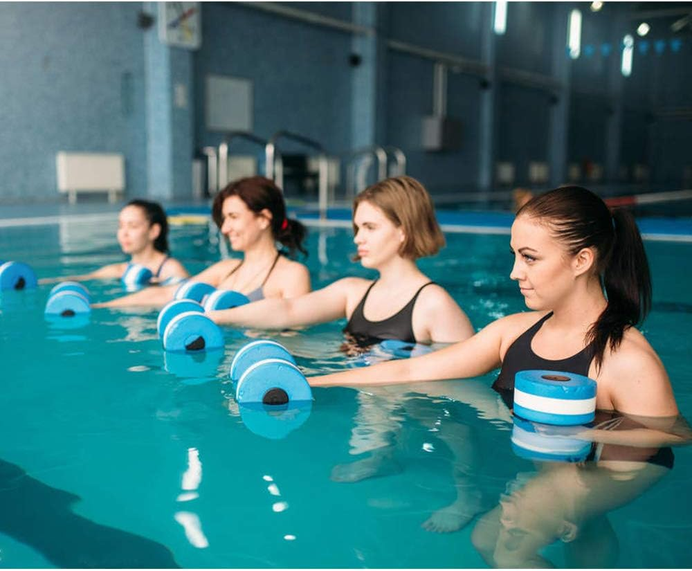 OSMOFUZE Aquatic Exercise Dumbbells - Set of 2 for Water Aerobics Fitness and Pool Exercises - Green image number 7