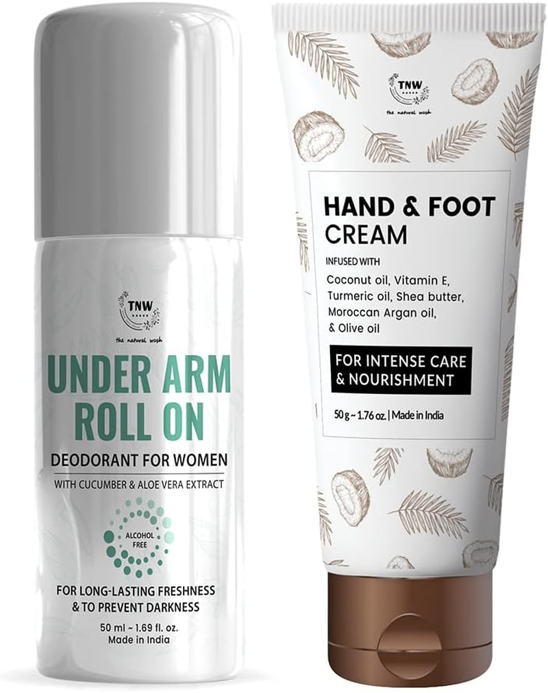 Tnw-The Natural Wash under Arm Roll on and Hand & Foot Cream | for Controlling Odor and Moisturizing Dry Hand & Feet | Chemical-Free Personal Care Range image number 2