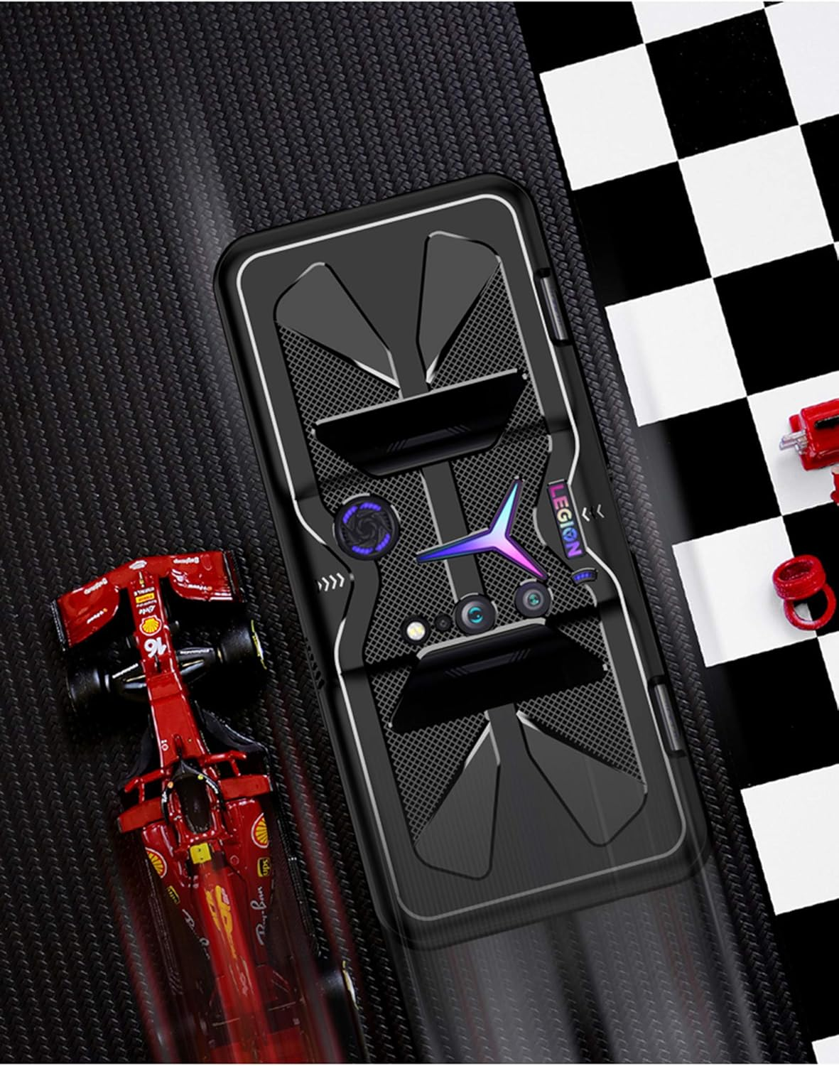 GIOPUEY Case for Lenovo Legion Duel 2, TPU Flexible Material Ultra-Thin Cover, Anti-Fingerprint Slim Fit Phone Case [Wear Resistant] [Slip-Resistant] - Black