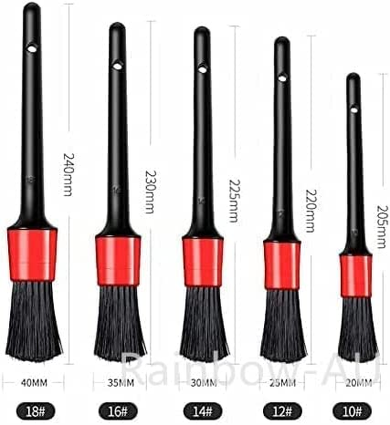 Click on the Image to Open Expanded View 5Pcs Dashboard Car Hair Detail Brush Crevice Dust Cleaning Automotive Detailing image number 4