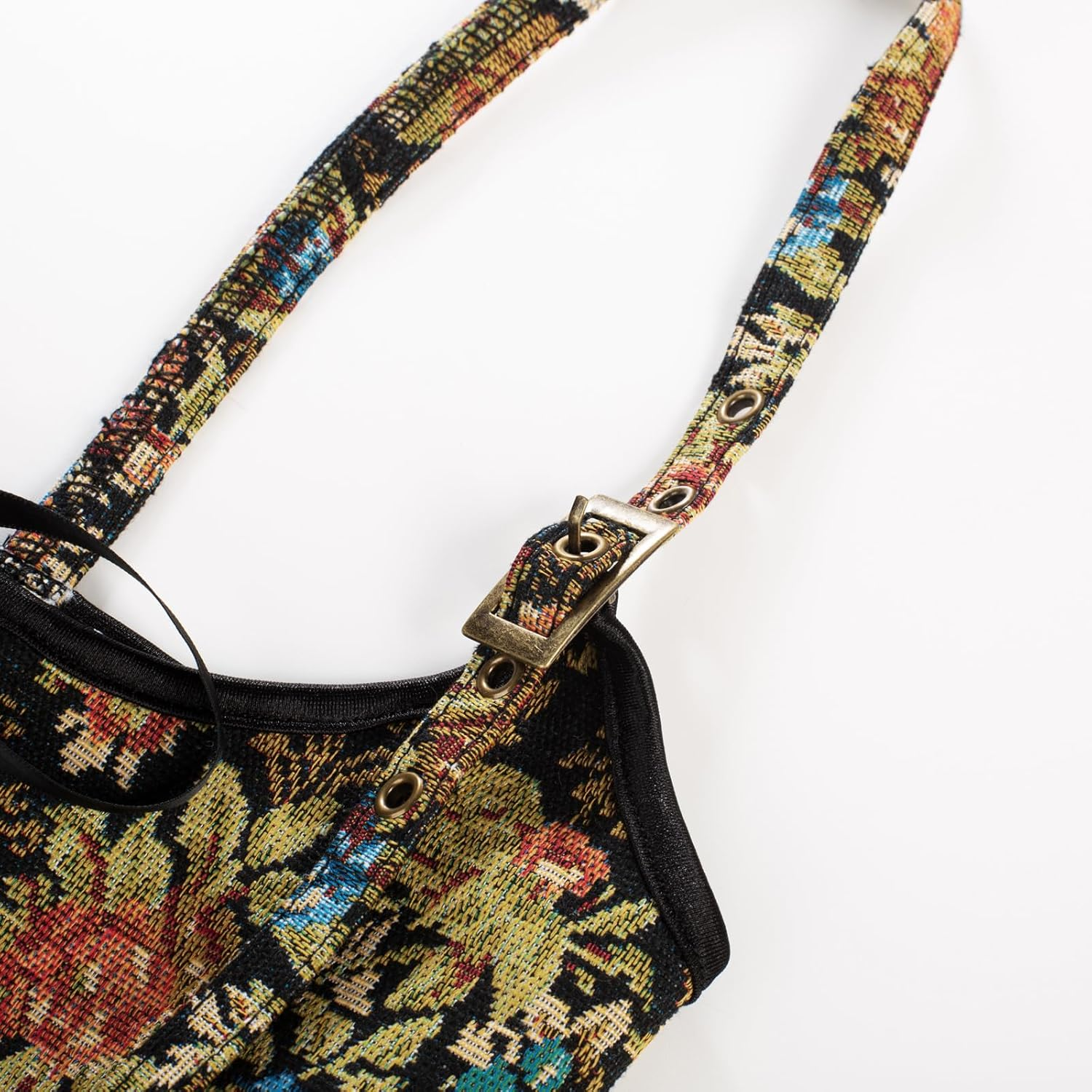 Scarlet Darkness Corset Belt for Women Floral Lace up Boned Underbust Corset Waist Belts image number 5