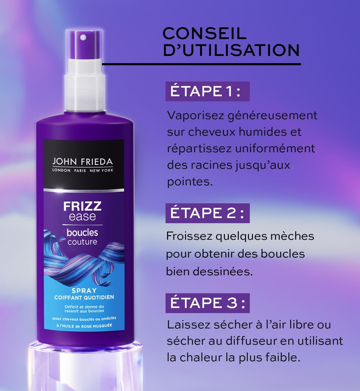 JOHN FRIEDA Frizz Ease Spray Coiffant Boucles Couture - 200 Ml image number 1