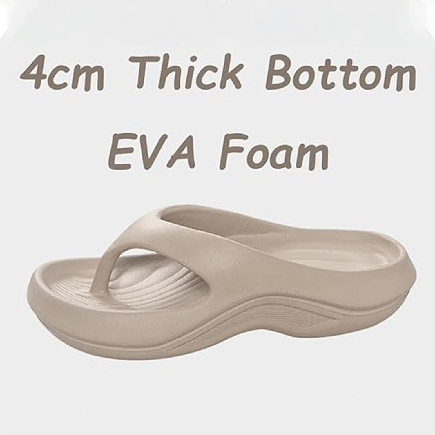 Pillow Arch Support Flip Flops, Ultra Lightweight Non-Slip Arch Support Flip Flops, Summer Beach Sandals image number 3