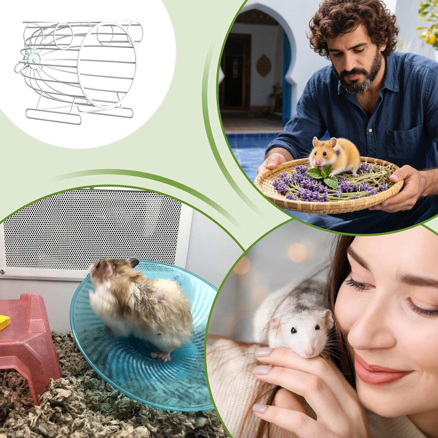 Small Animal Hammock - Iron Wire Mesh Toys for Hamsters - Nest House Cage for Sleeping Swing Hiding Guinea Dwarf Rabbits Sugar Glider Squirrel Training Small Pets image number 5